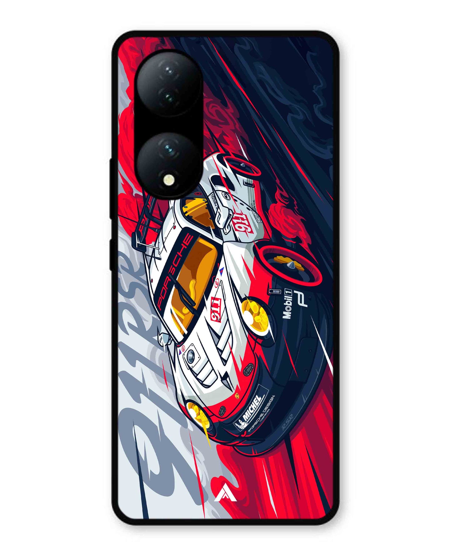 Porsche 911 Car Metal Back Cover Phone Case for Vivo Y100a