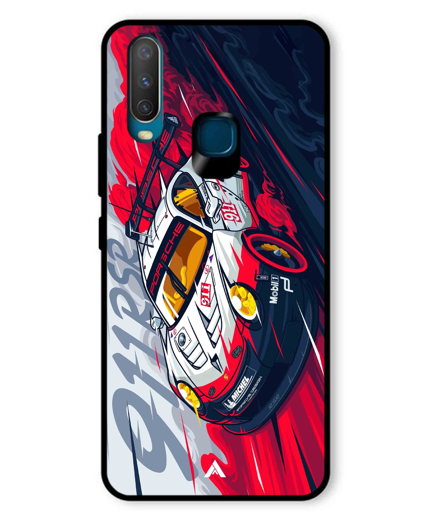 Porsche 911 Car Metal Back Cover Phone Case for Vivo Y12