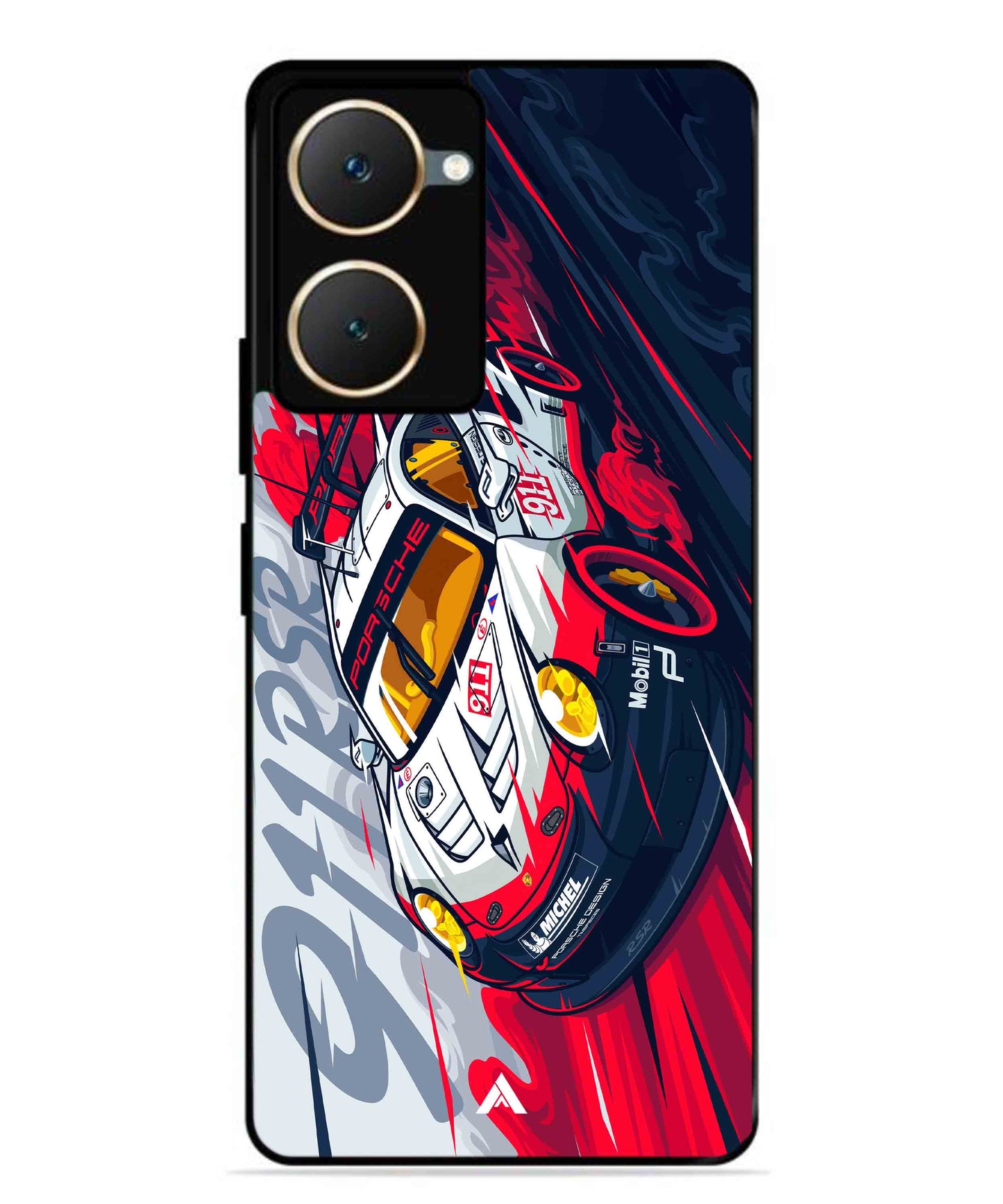 Porsche 911 Car Metal Back Cover Phone Case for Vivo Y28s