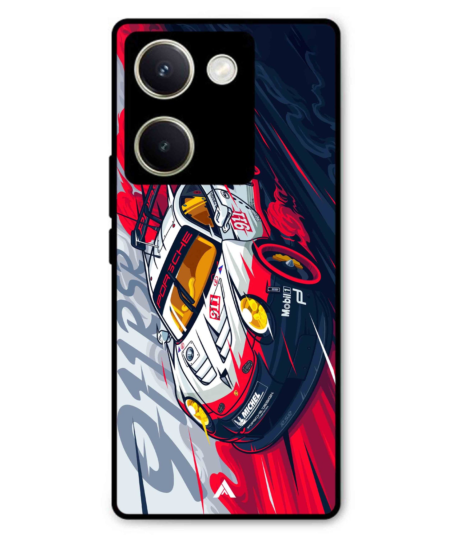 Porsche 911 Car Metal Back Cover Phone Case for Vivo Y300 Plus