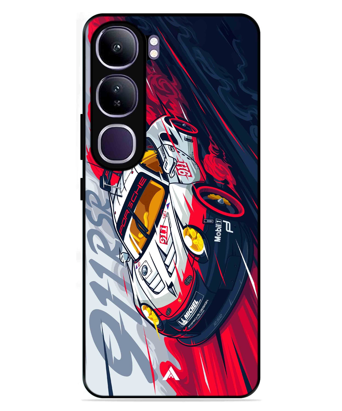 Porsche 911 Car Metal Back Cover Phone Case for Vivo Y300