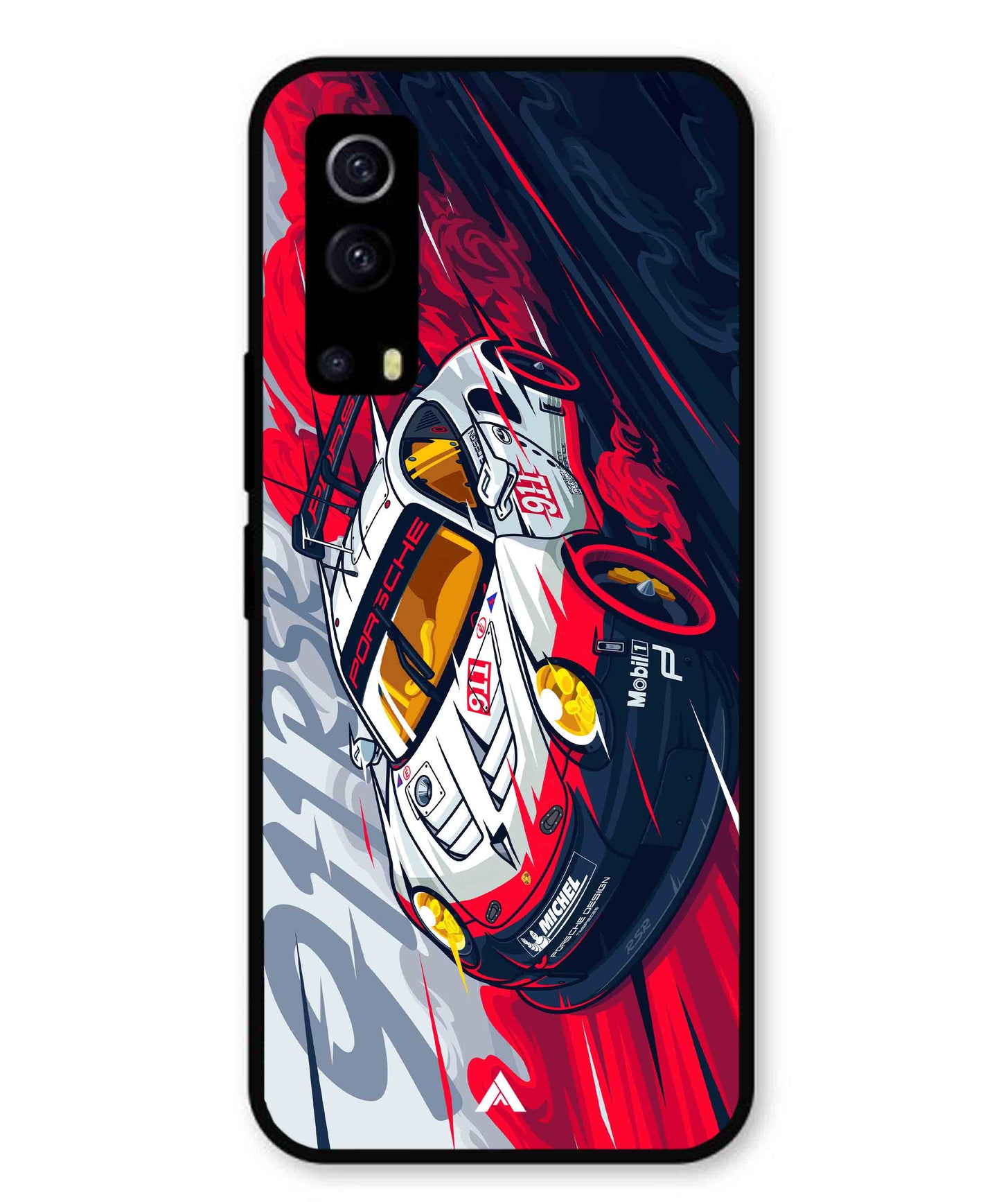 Porsche 911 Car Metal Back Cover Phone Case for Vivo Y53s