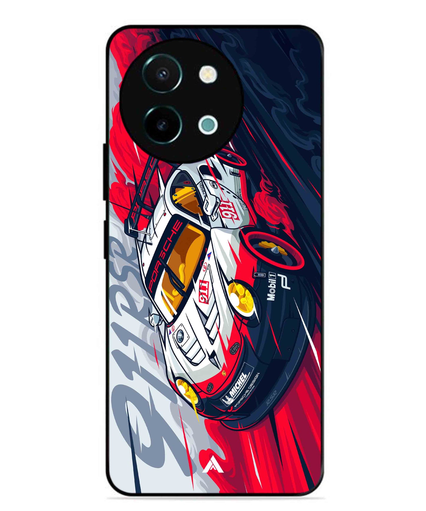 Porsche 911 Car Metal Back Cover Phone Case for Vivo Y58