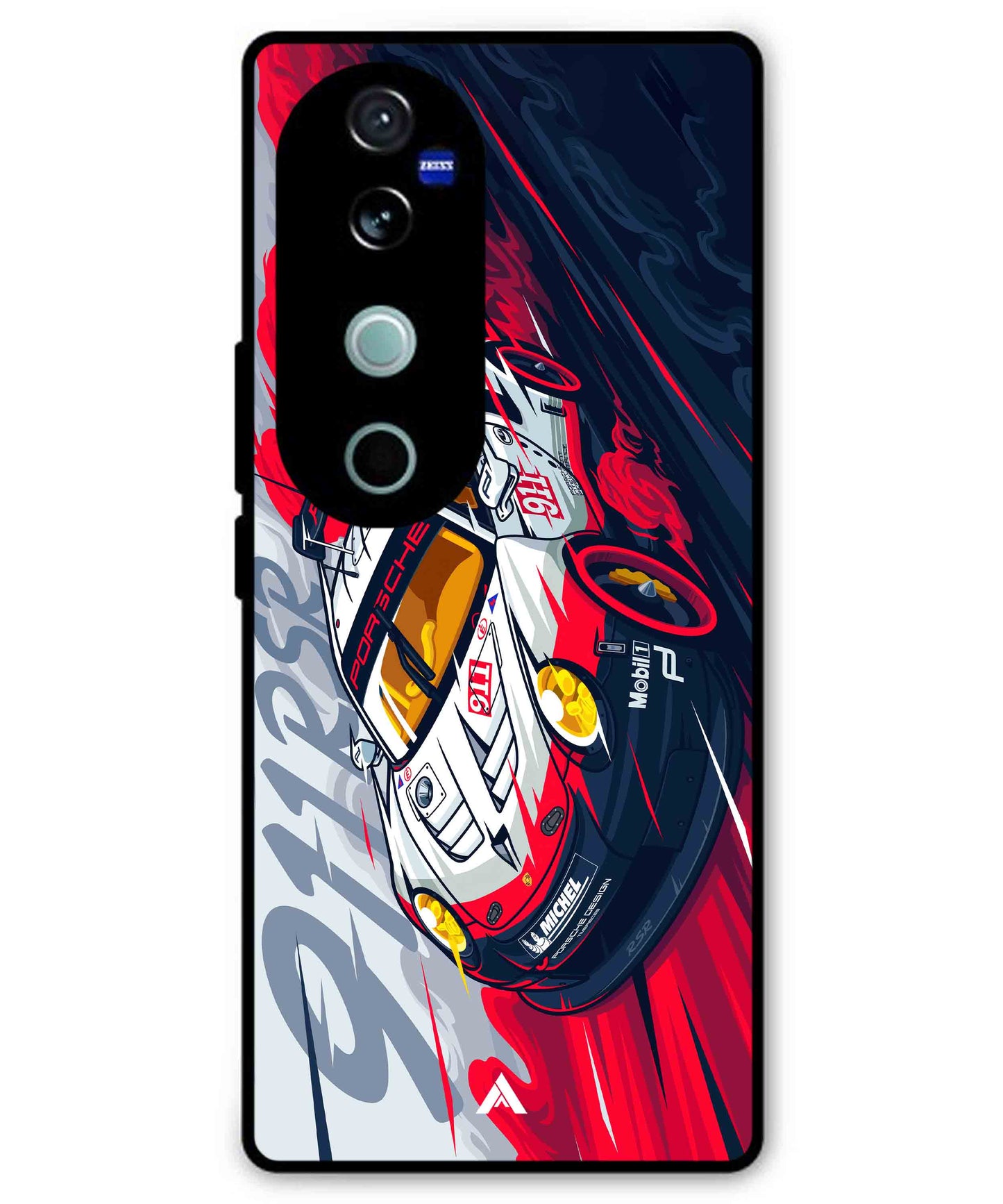 Porsche 911 Car Metal Back Cover Phone Case for Vivo v40