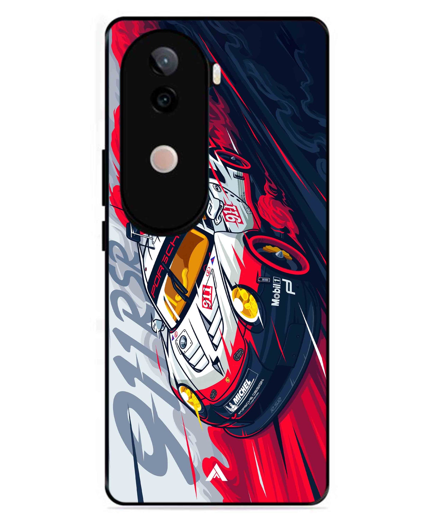 Porsche 911 Car Metal Back Cover Phone Case for Vivo v40e