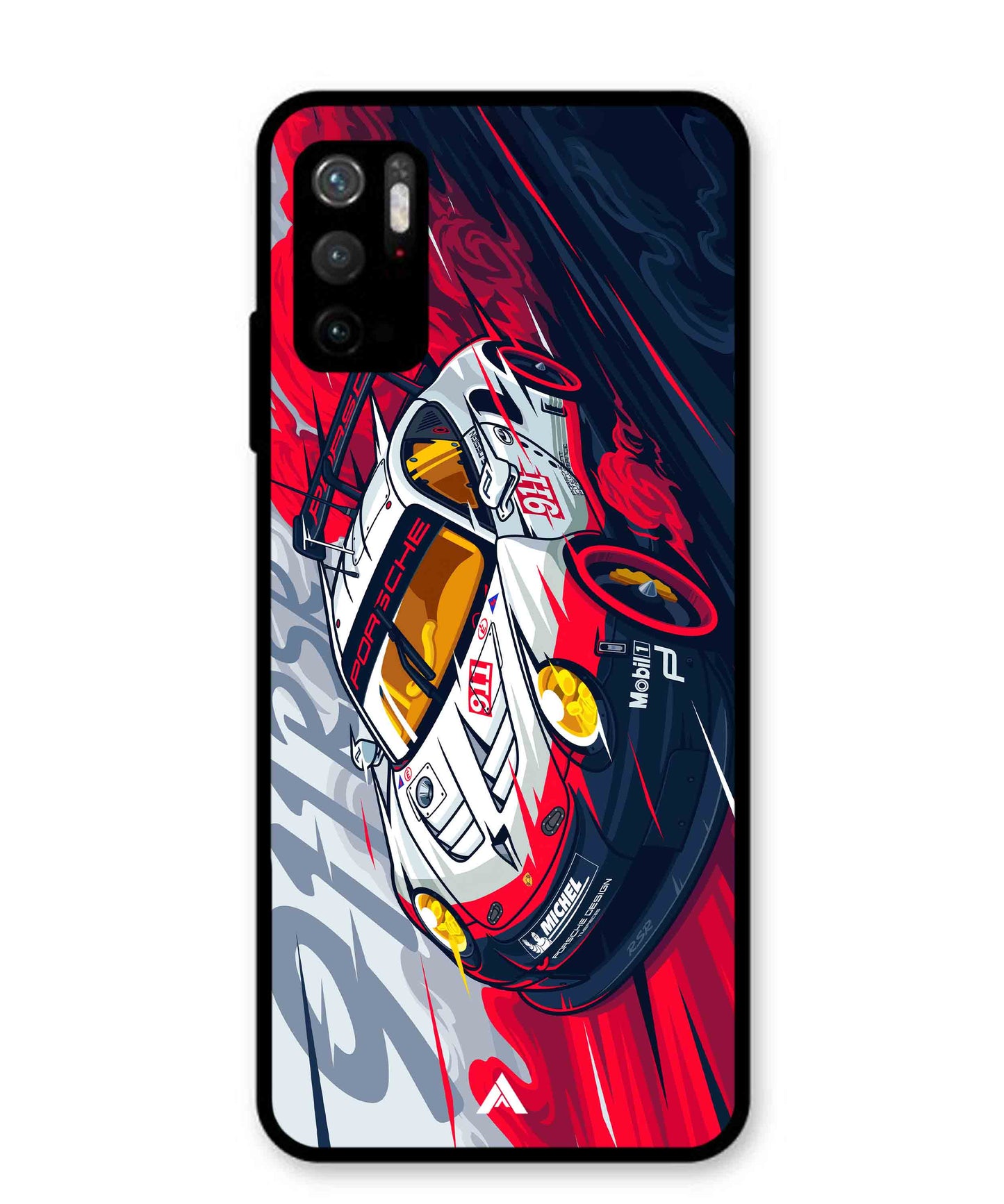 Porsche 911 Car Metal Back Cover Phone Case for Xiaomi Redmi Note 10T