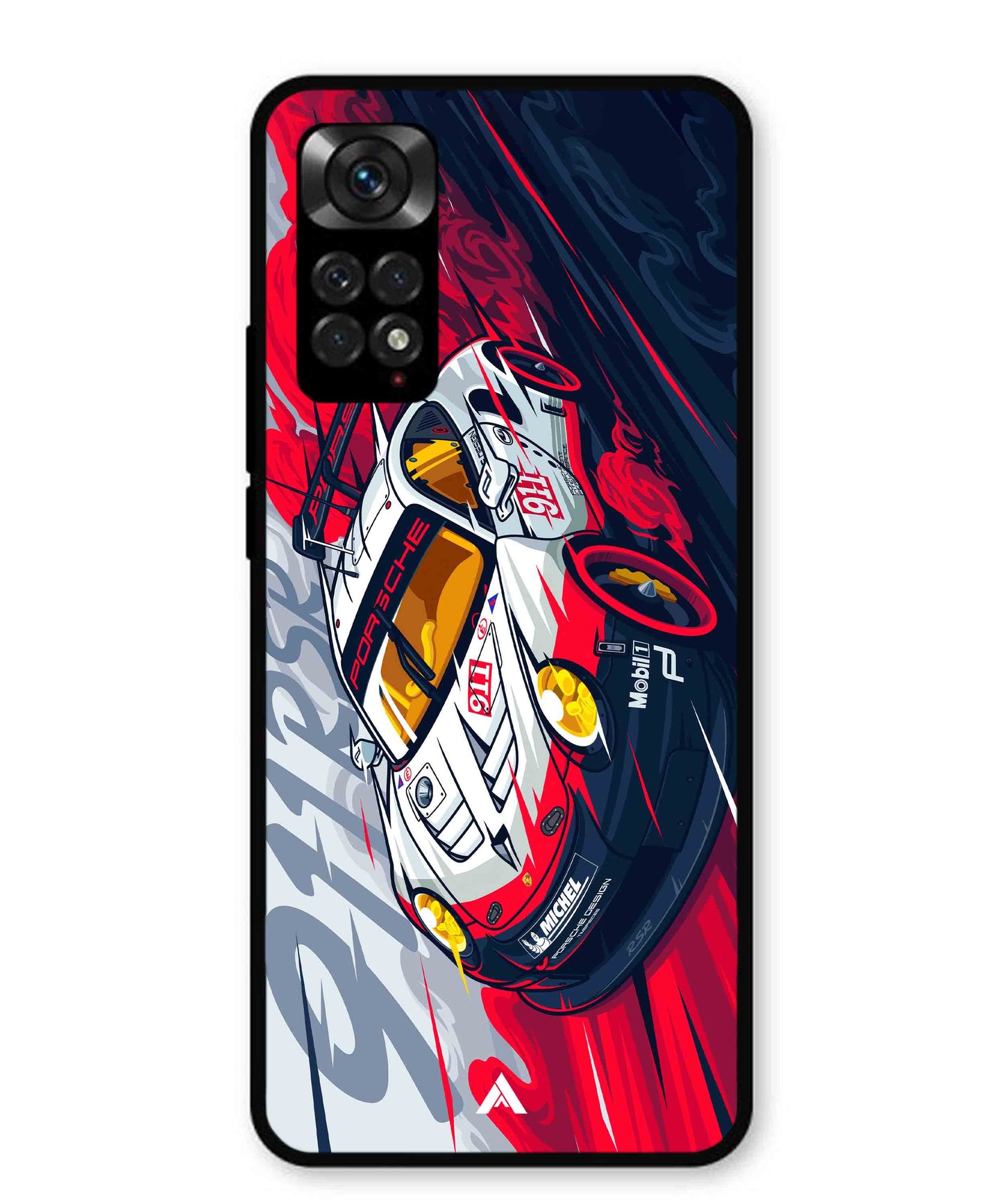 Porsche 911 Car Metal Back Cover Phone Case for Xiaomi Redmi Note 11