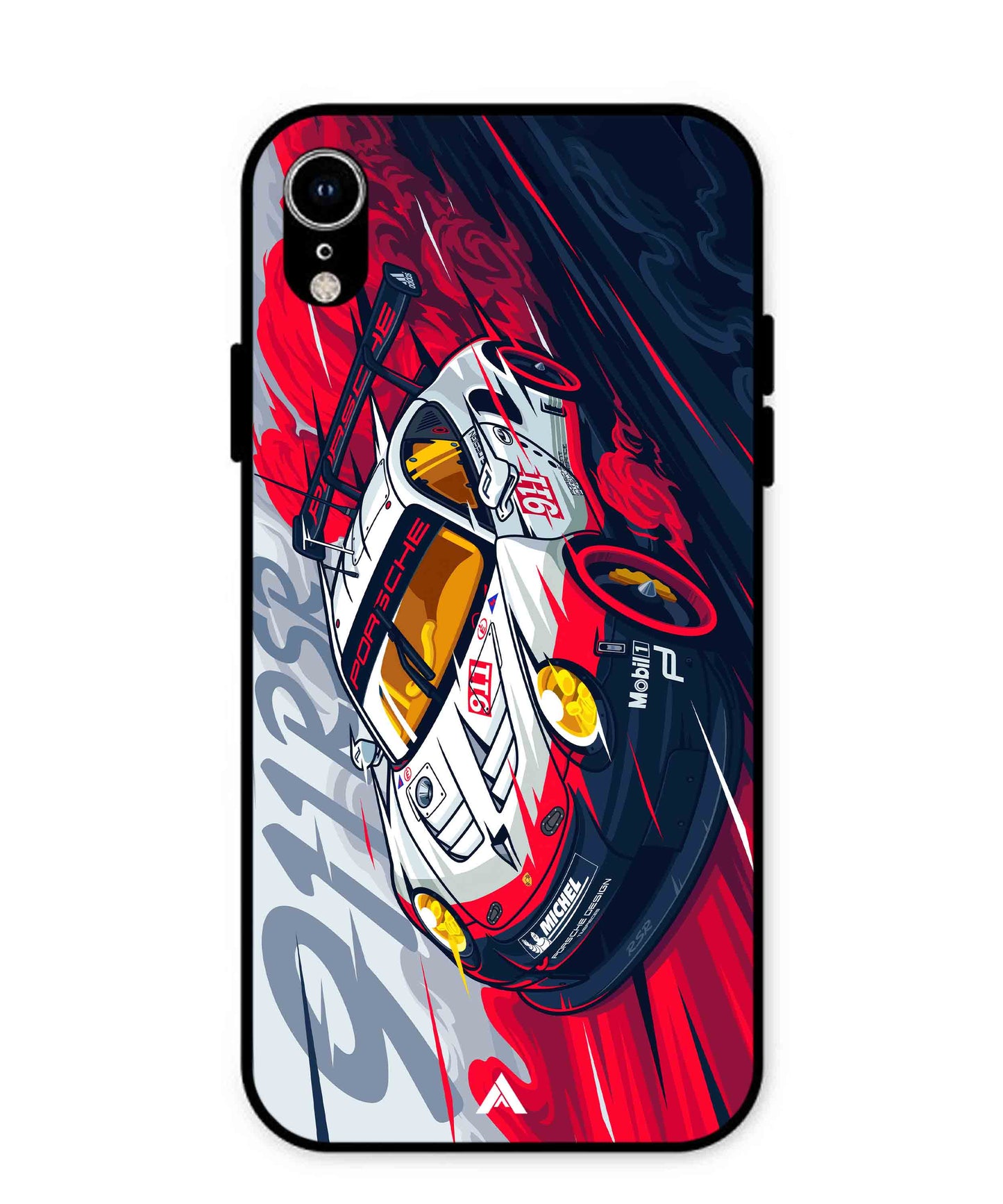 Porsche 911 Car Metal Back Cover Phone Case for iPhone Xr