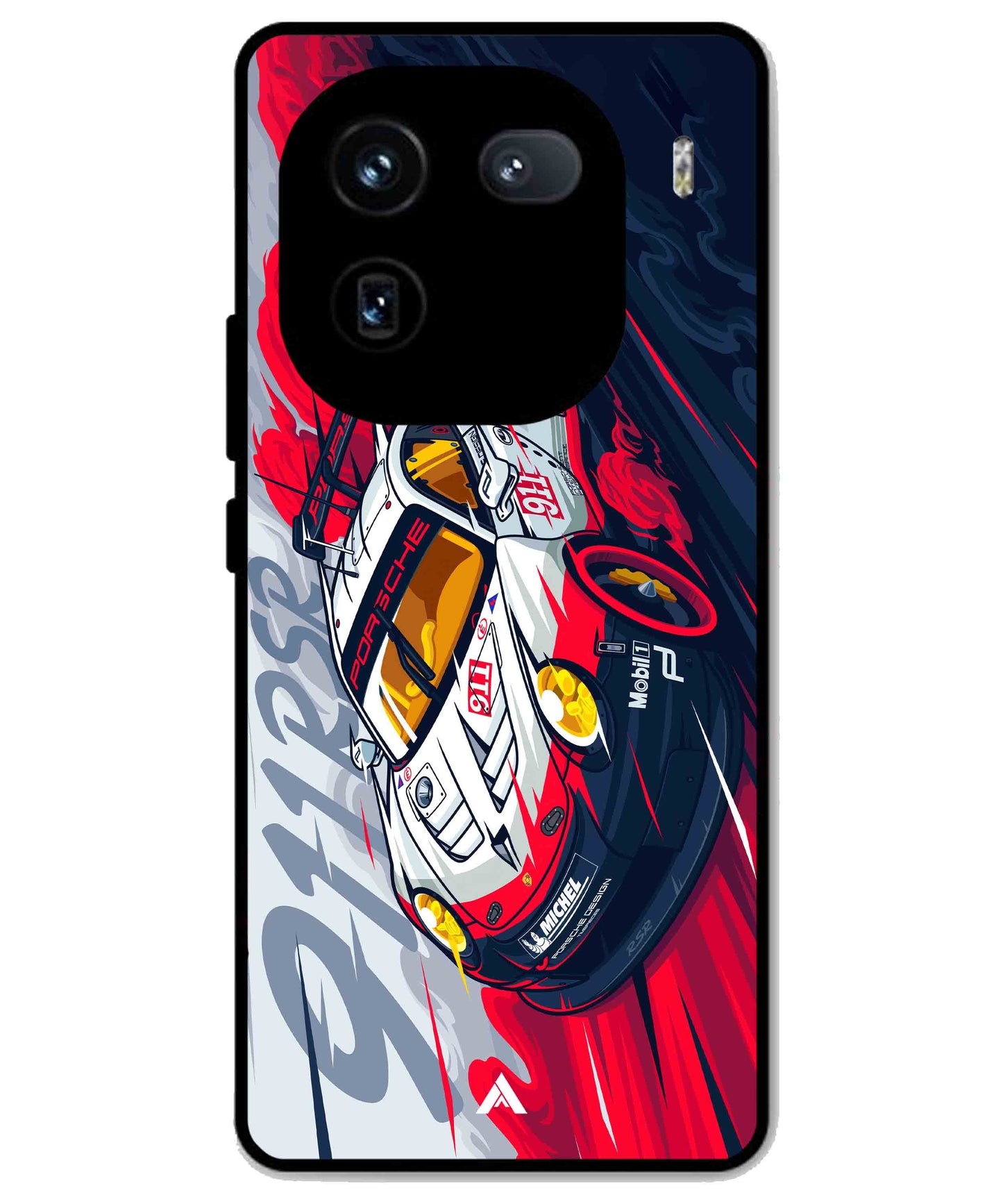 Porsche 911 Car Metal Back Cover Phone Case for iQOO 12