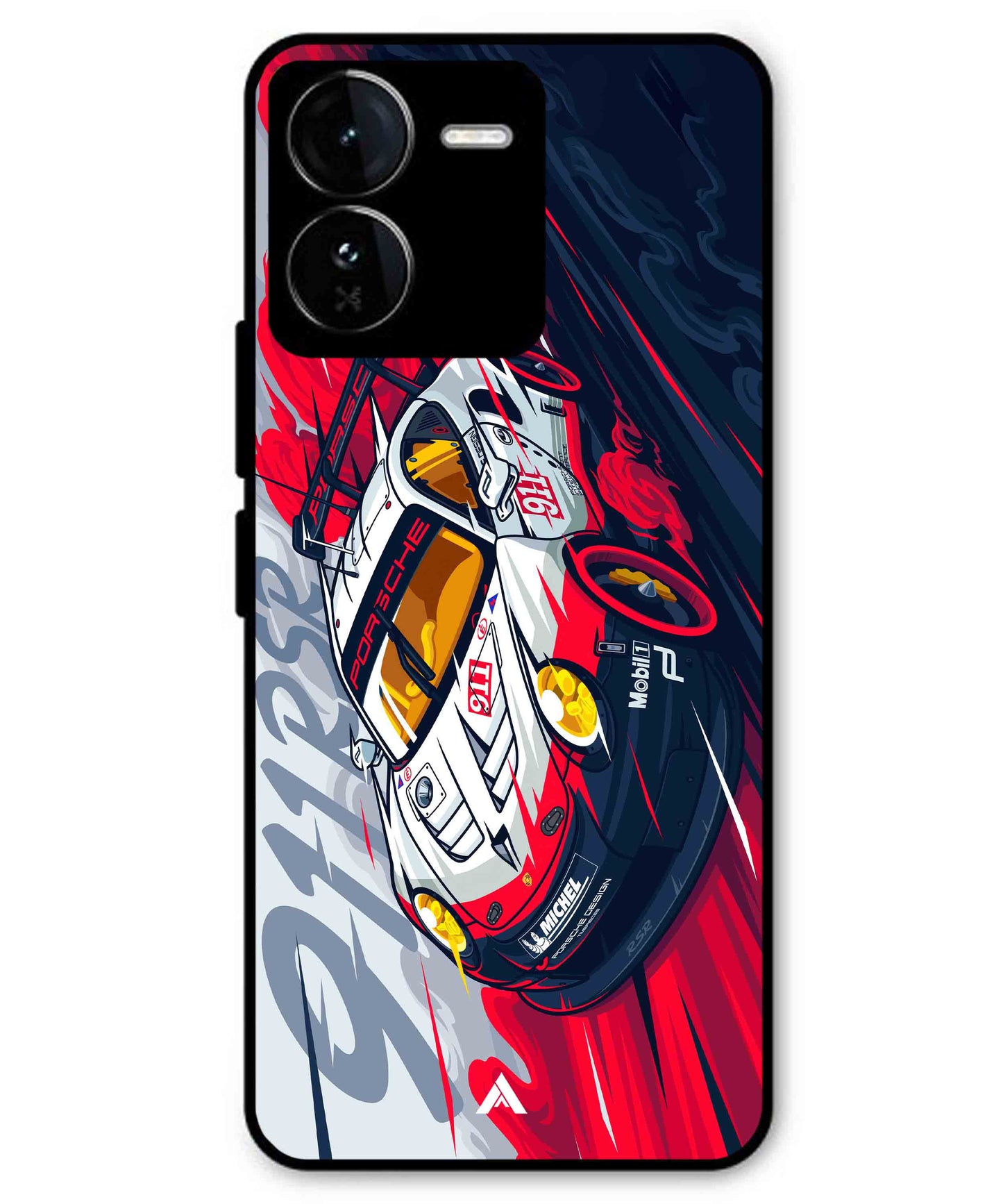 Porsche 911 Car Metal Back Cover Phone Case for iQOO Z9