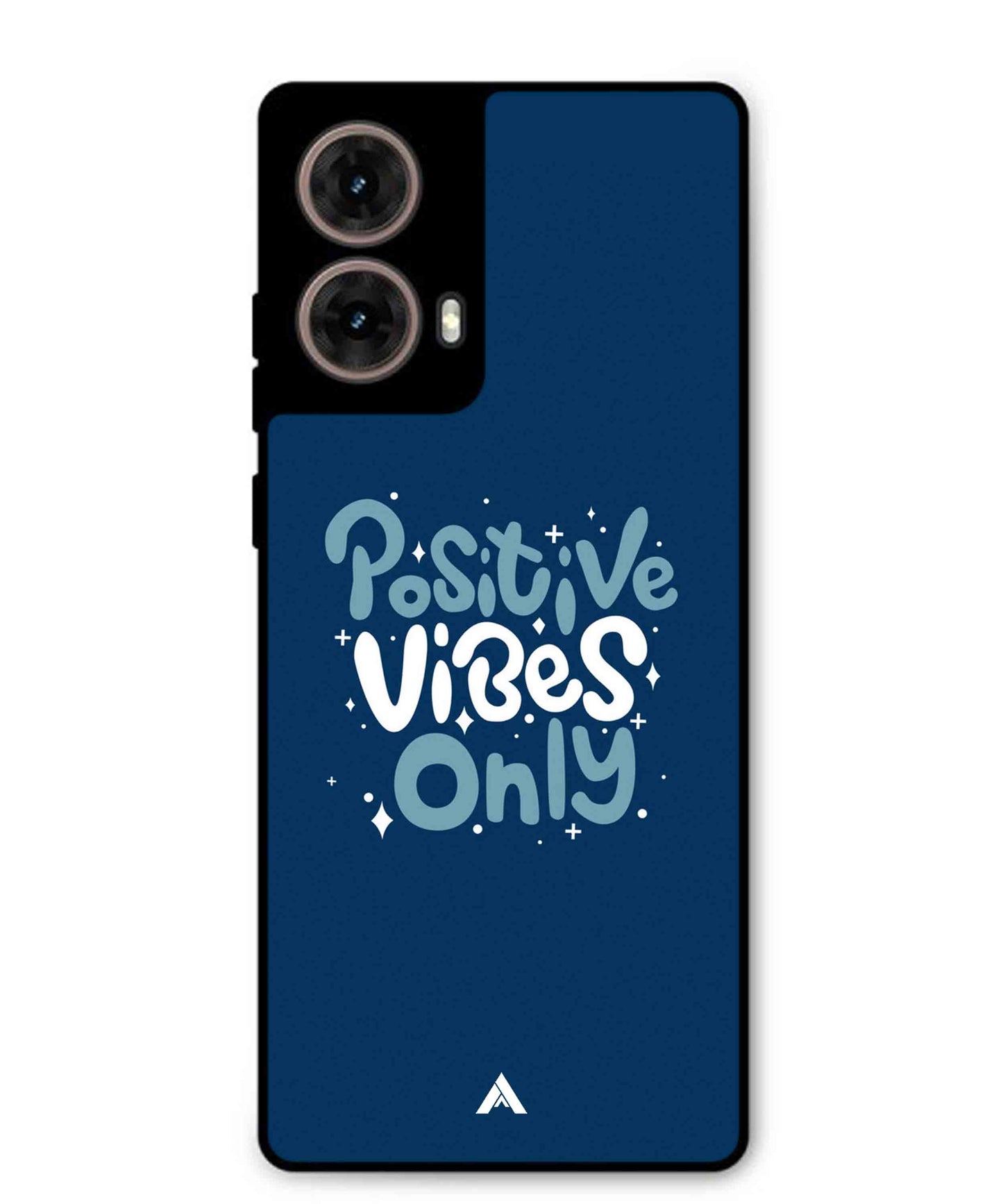 Positive Vibes Only Metal Back Cover Phone Case for Moto G85