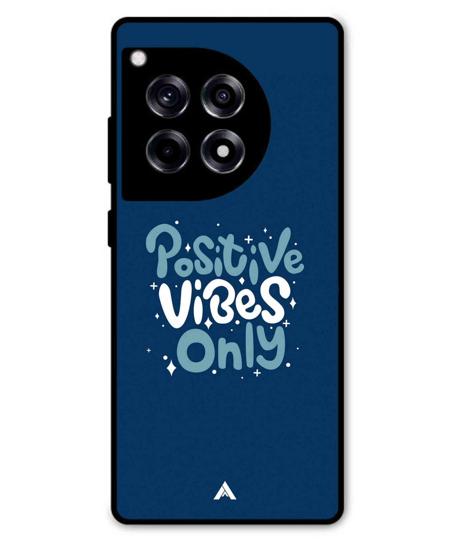 Positive Vibes Only Metal Back Cover Phone Case for Oneplus 12R
