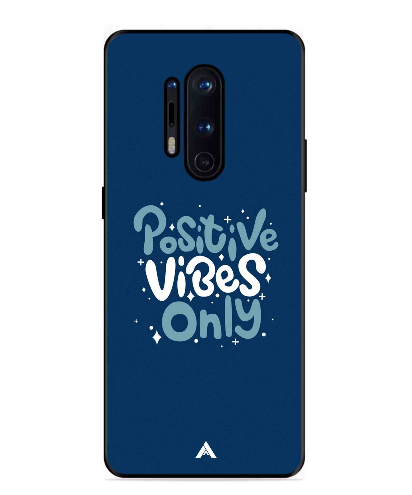 Positive Vibes Only Metal Back Cover Phone Case for Oneplus 8 Pro