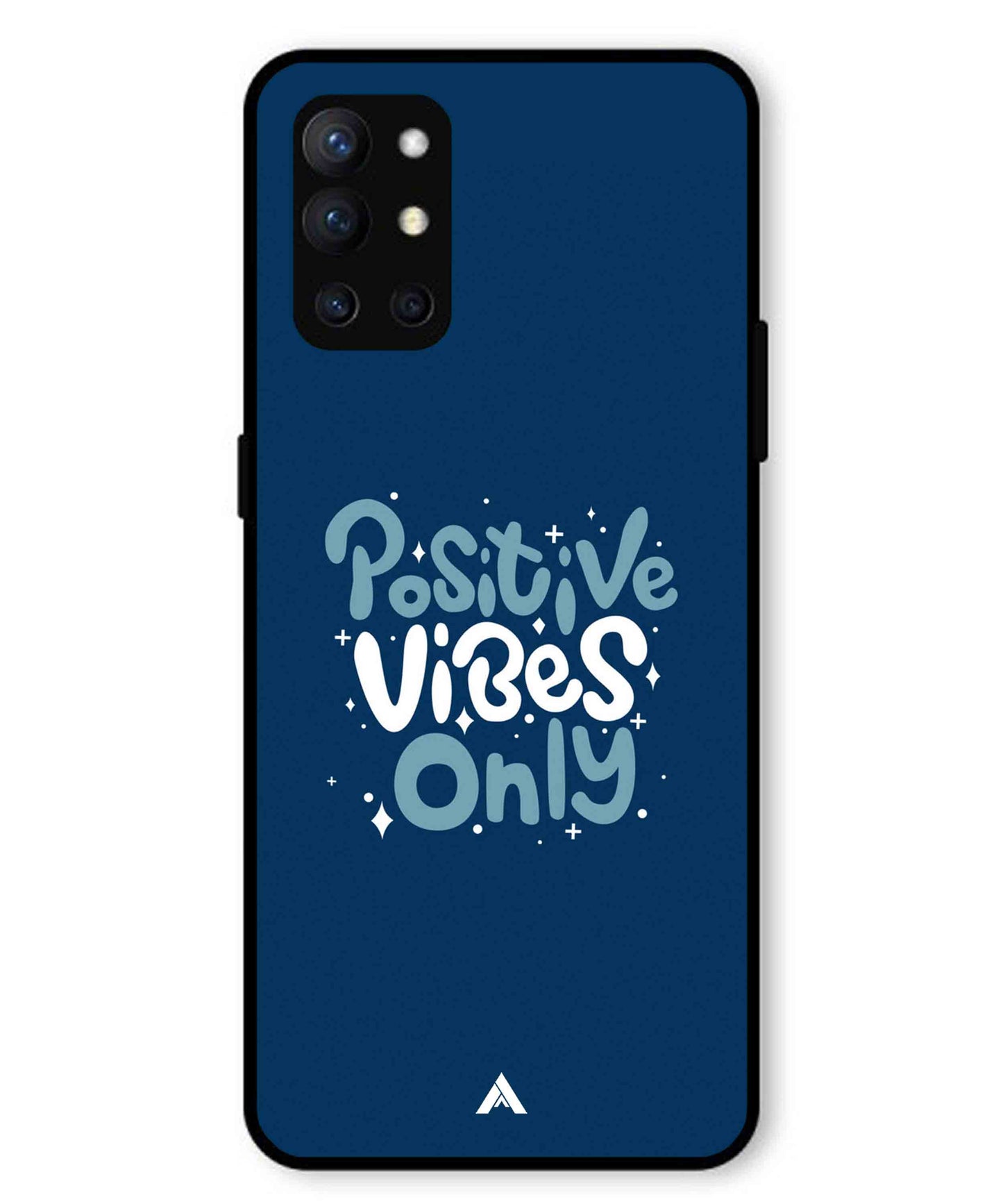 Positive Vibes Only Metal Back Cover Phone Case for Oneplus 9R