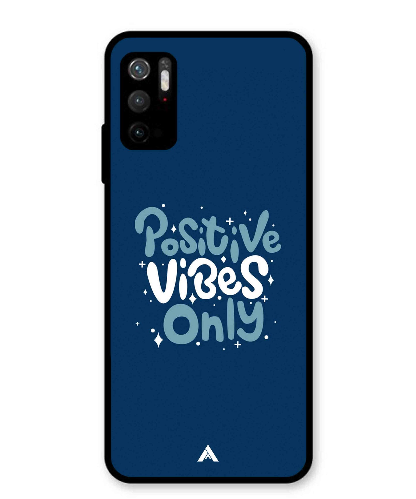 Positive Vibes Only Metal Back Cover Phone Case for Poco M3 Pro