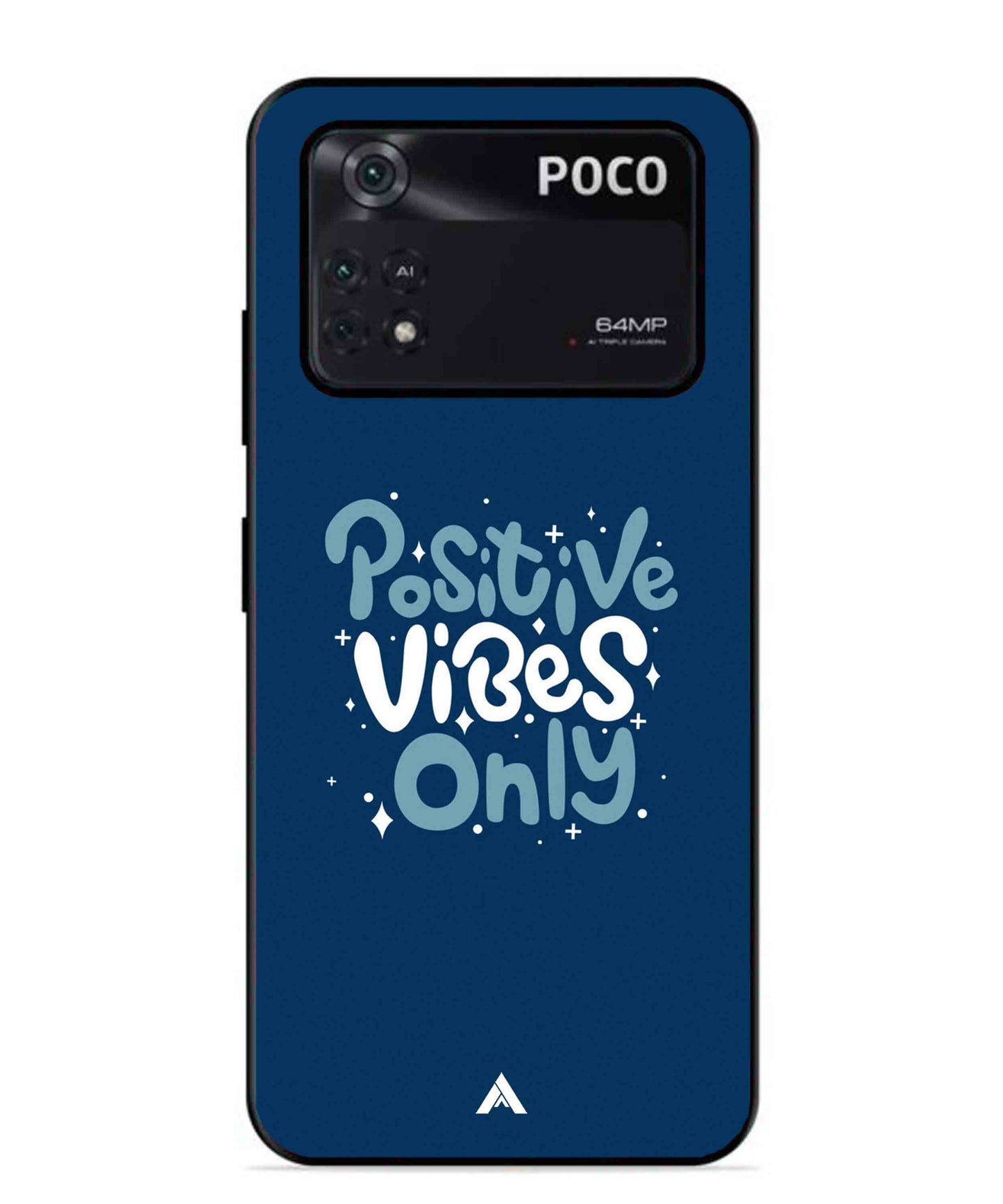 Positive Vibes Only Metal Back Cover Phone Case for Poco X4 Pro
