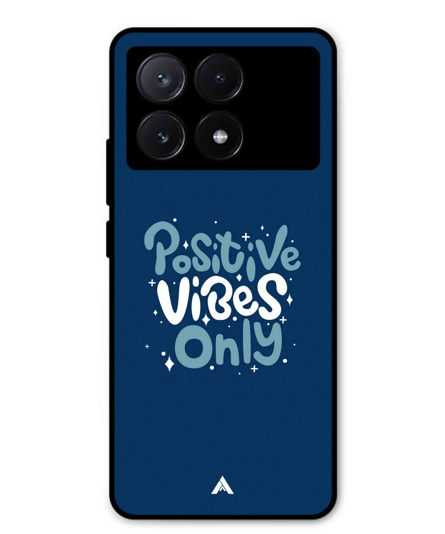 Positive Vibes Only Metal Back Cover Phone Case for Poco X6 Pro