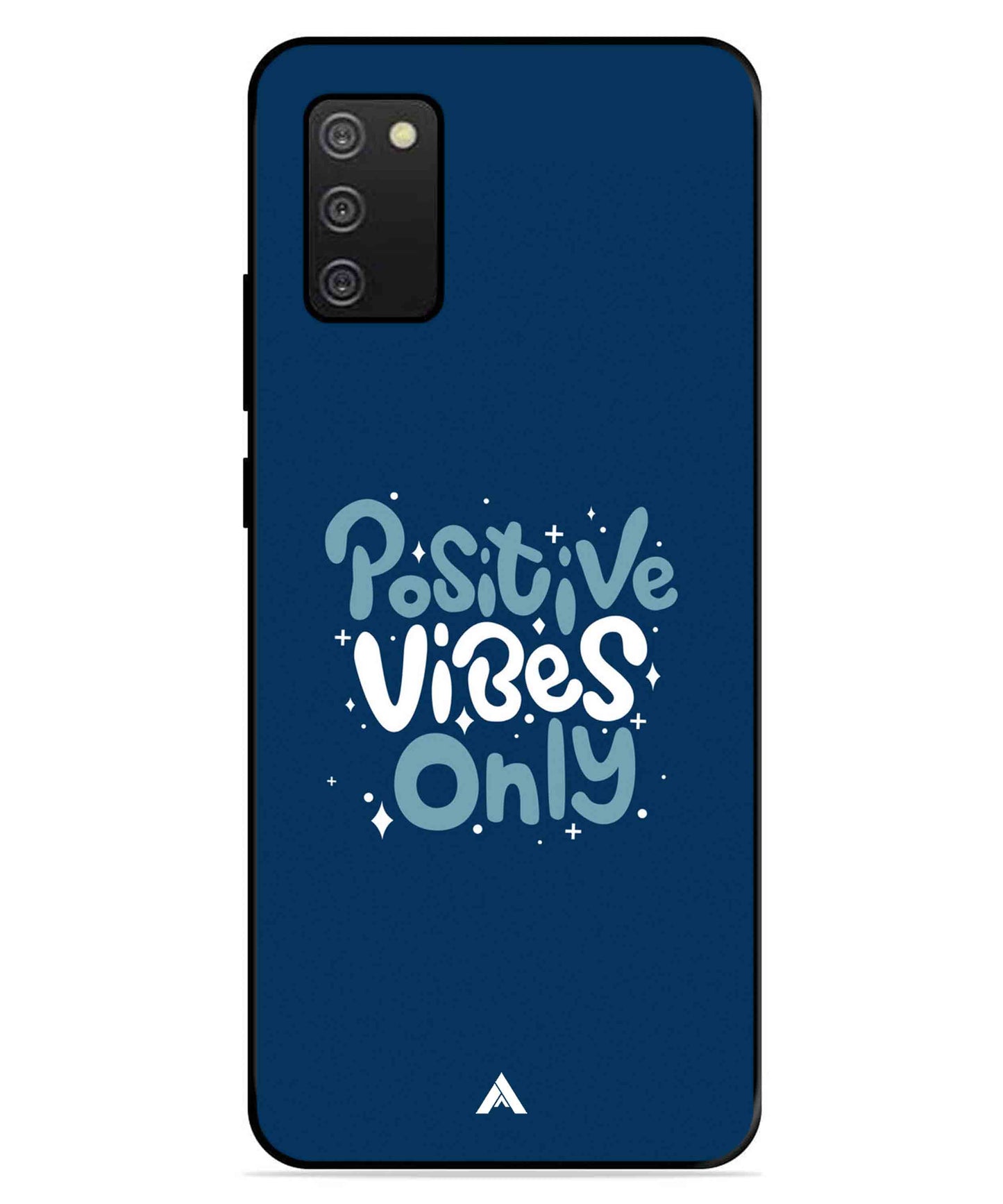 Positive Vibes Only Metal Back Cover Phone Case for Samsung Galaxy A03s