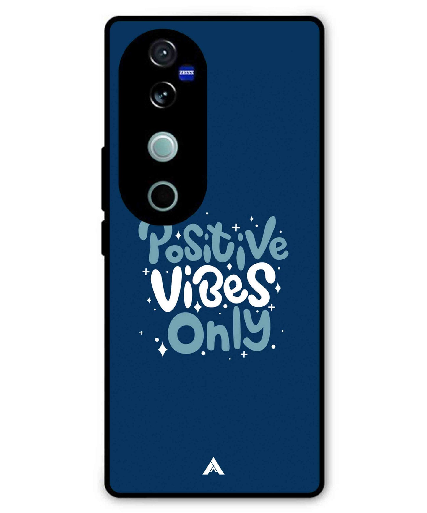 Positive Vibes Only Metal Back Cover Phone Case for Vivo T3 Ultra