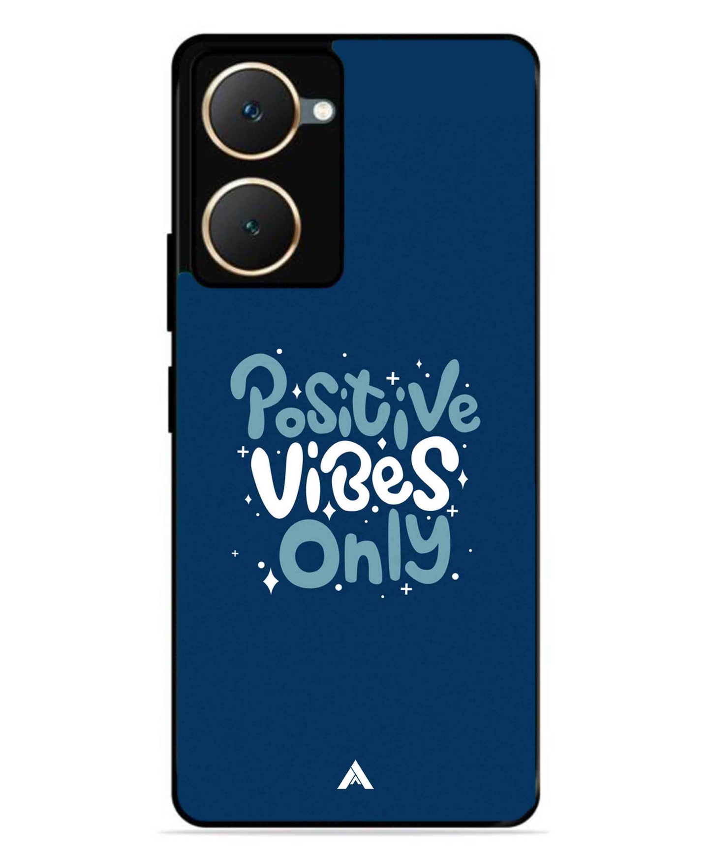 Positive Vibes Only Metal Back Cover Phone Case for Vivo Y03 4G