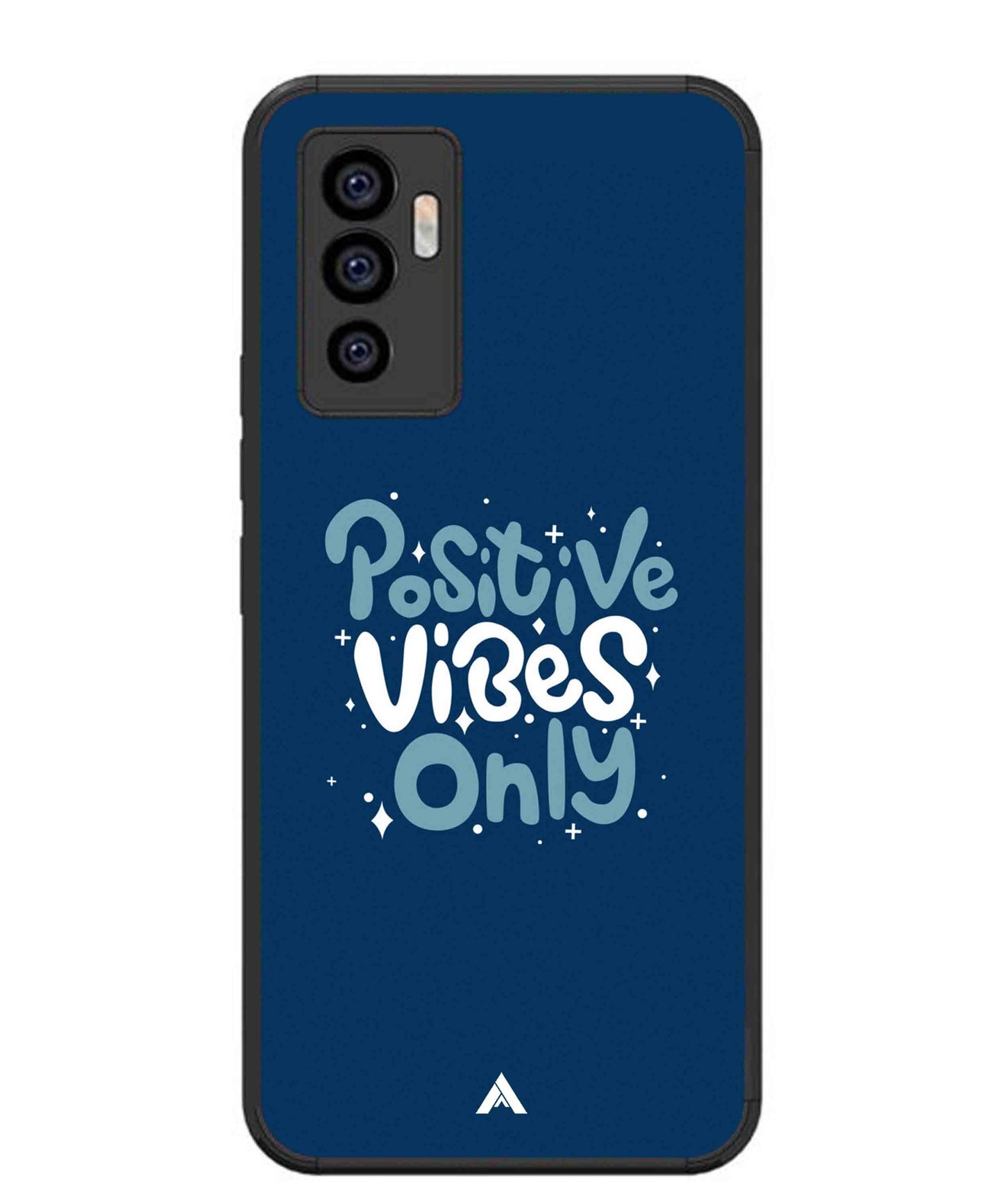 Positive Vibes Only Metal Back Cover Phone Case for Vivo Y75 4G
