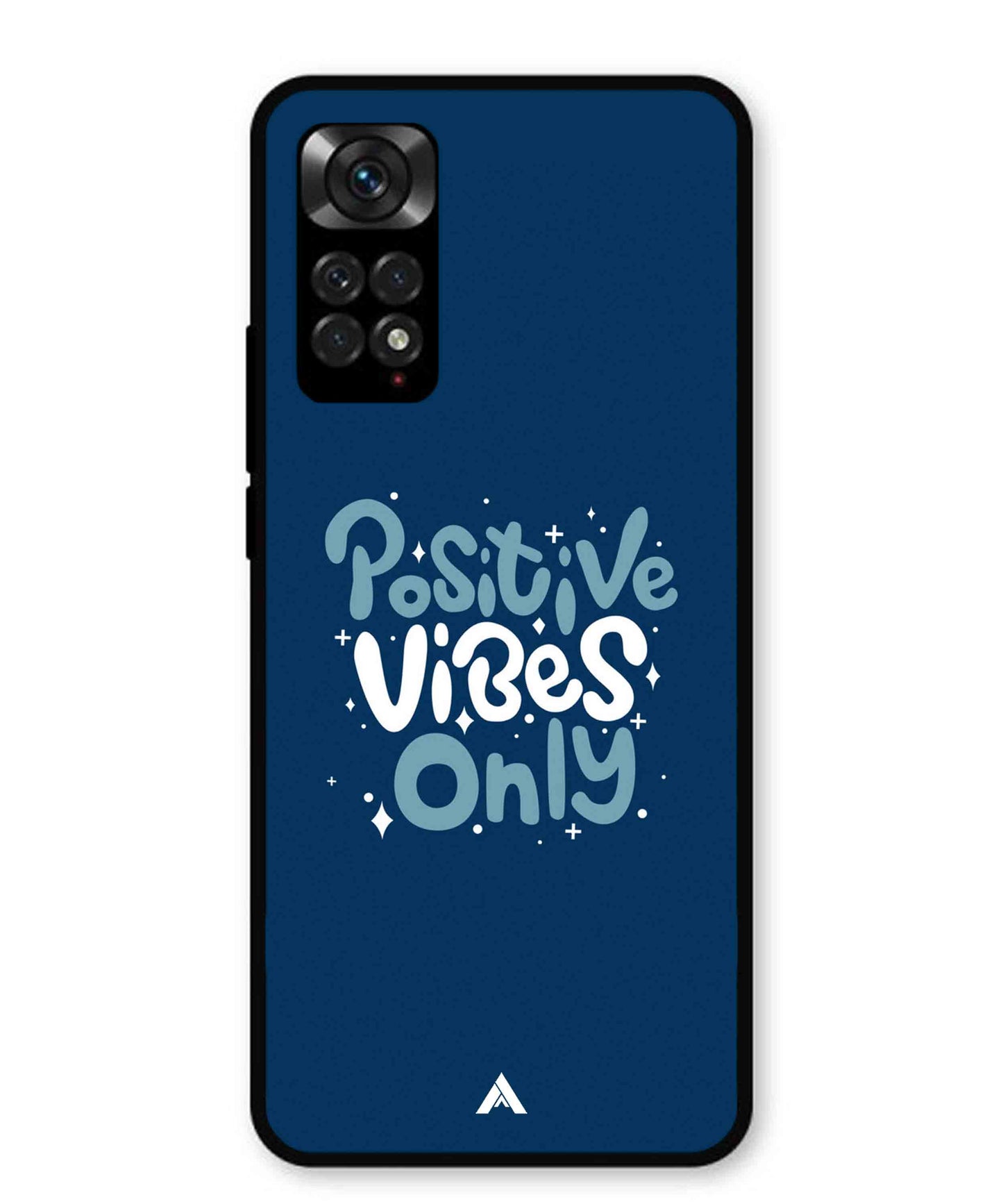 Positive Vibes Only Metal Back Cover Phone Case for Xiaomi Redmi Note 11
