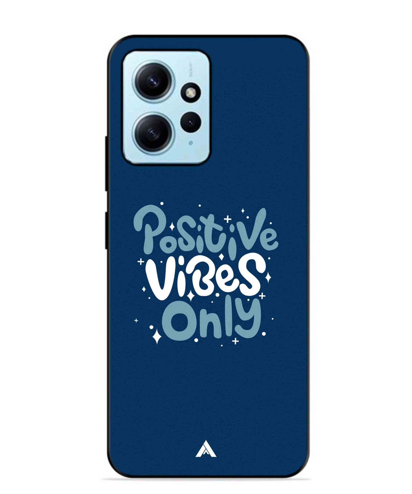 Positive Vibes Only Metal Back Cover Phone Case for Xiaomi Redmi Note 12 4G