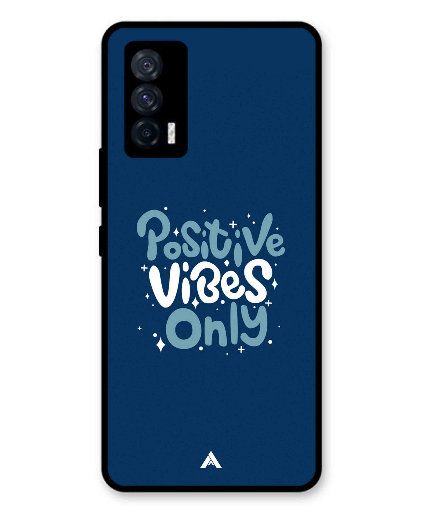 Positive Vibes Only Metal Back Cover Phone Case for iQOO 7