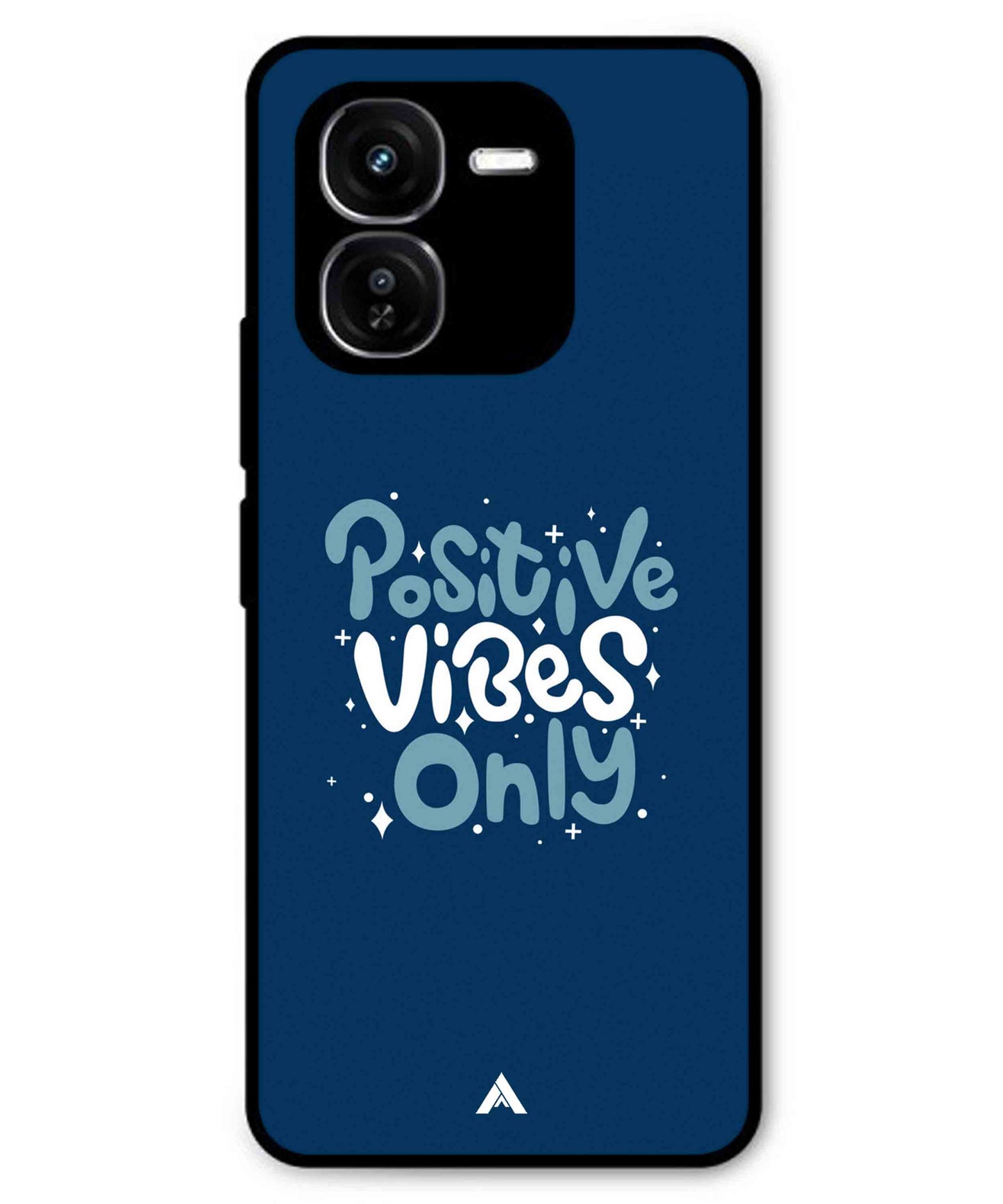 Positive Vibes Only Metal Back Cover Phone Case for iQOO Z9x
