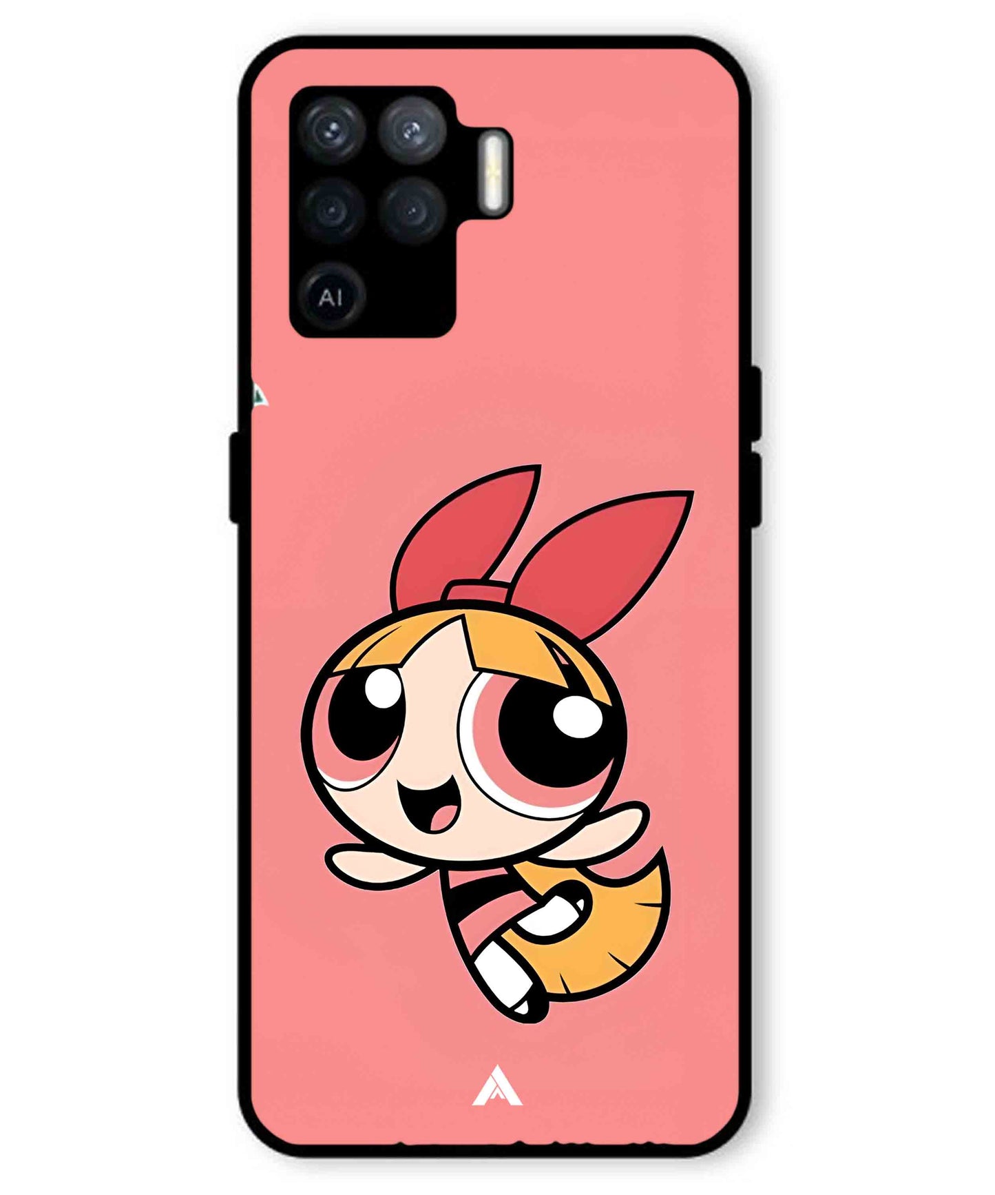 Powerpuff Girls Blossom Metal Back Cover Phone Case for Oppo F19 Pro