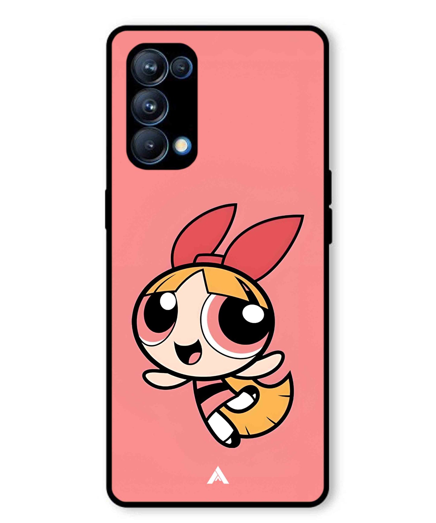 Powerpuff Girls Blossom Metal Back Cover Phone Case for Oppo Reno 5 Pro