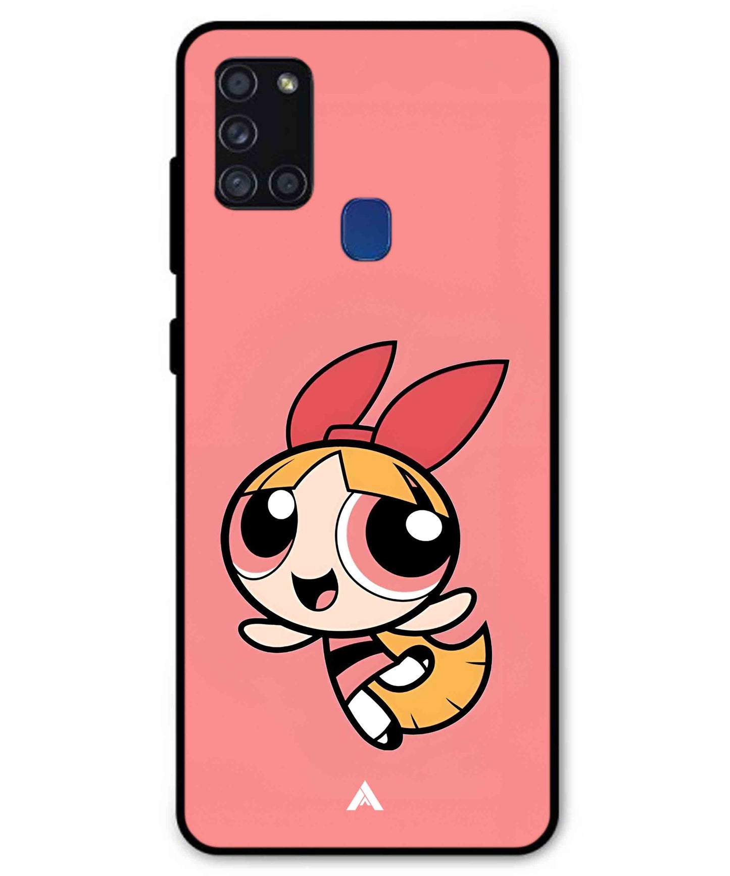 Powerpuff Girls Blossom Metal Back Cover Phone Case for Samsung Galaxy A21s