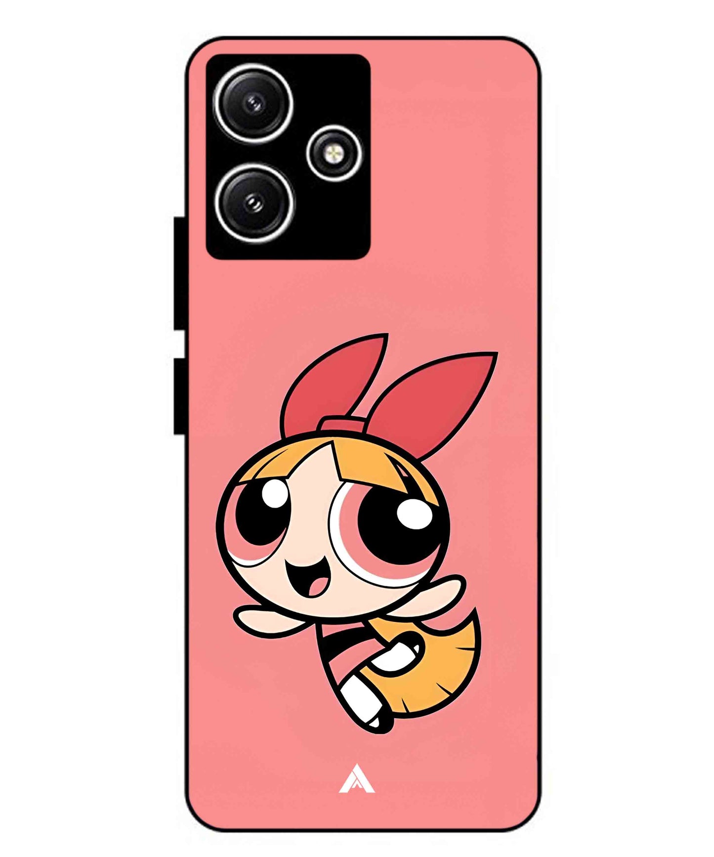 Powerpuff Girls Blossom Metal Back Cover Phone Case for Xiaomi Redmi 12 5G