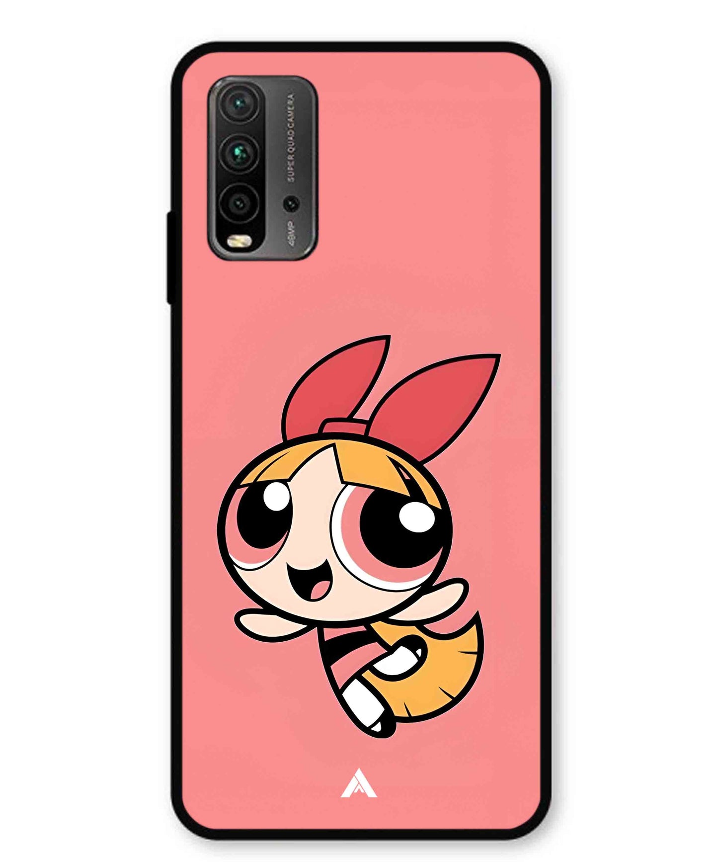 Powerpuff Girls Blossom Metal Back Cover Phone Case for Xiaomi Redmi 9 Power