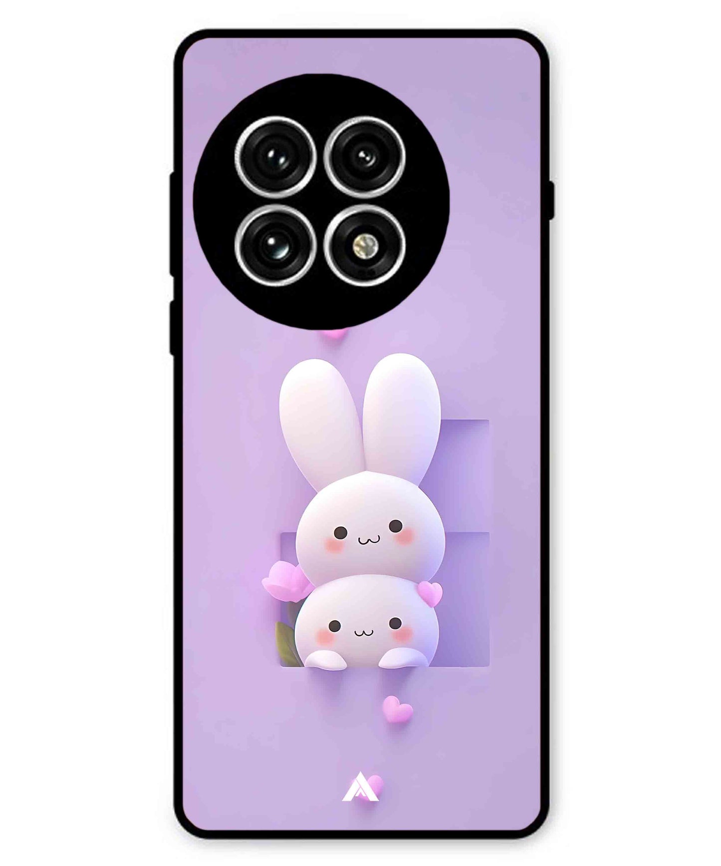 Purple Bunnies Metal Back Cover Phone Case for Oneplus 13R