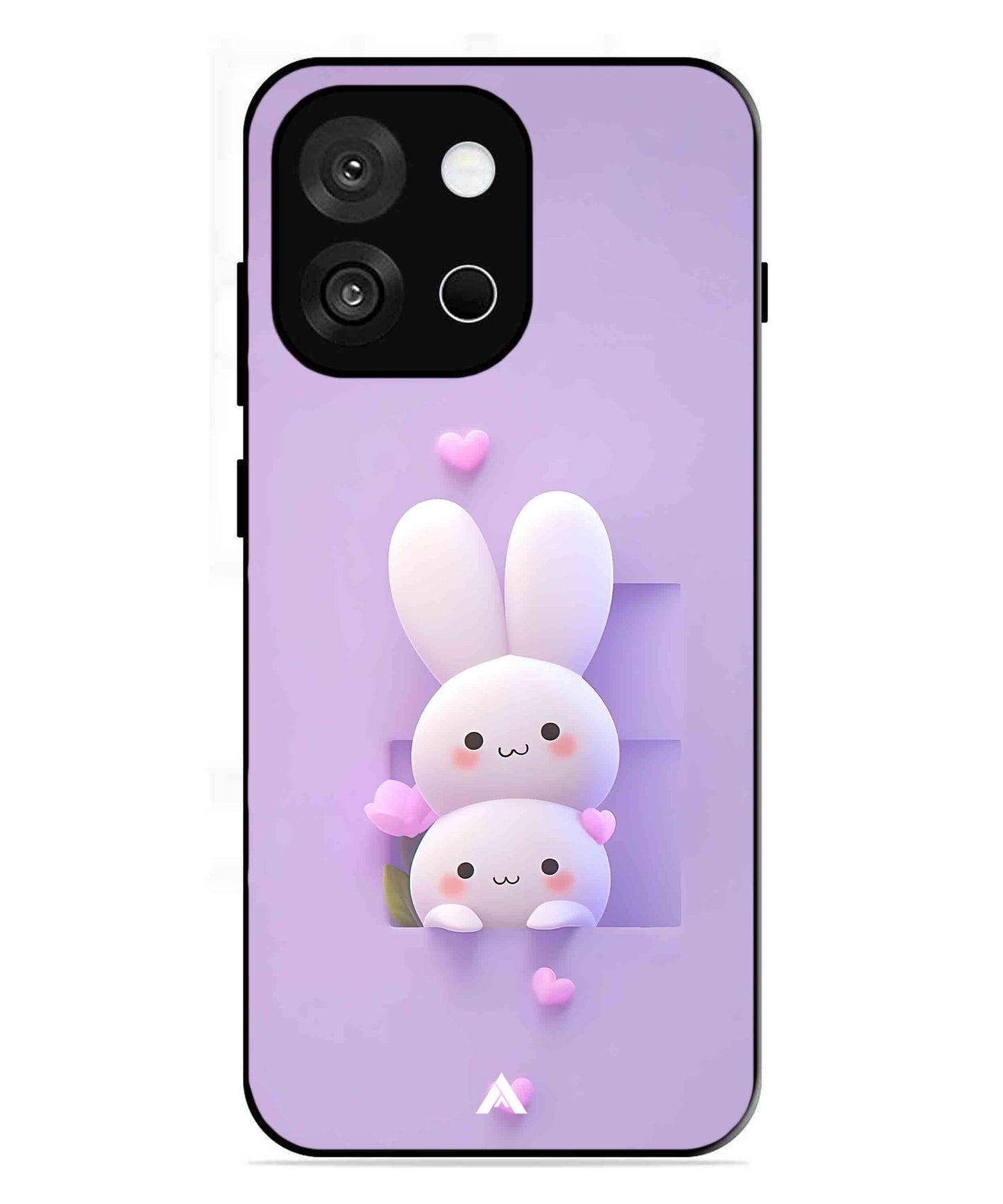 Purple Bunnies Metal Back Cover Phone Case for Oneplus 13s