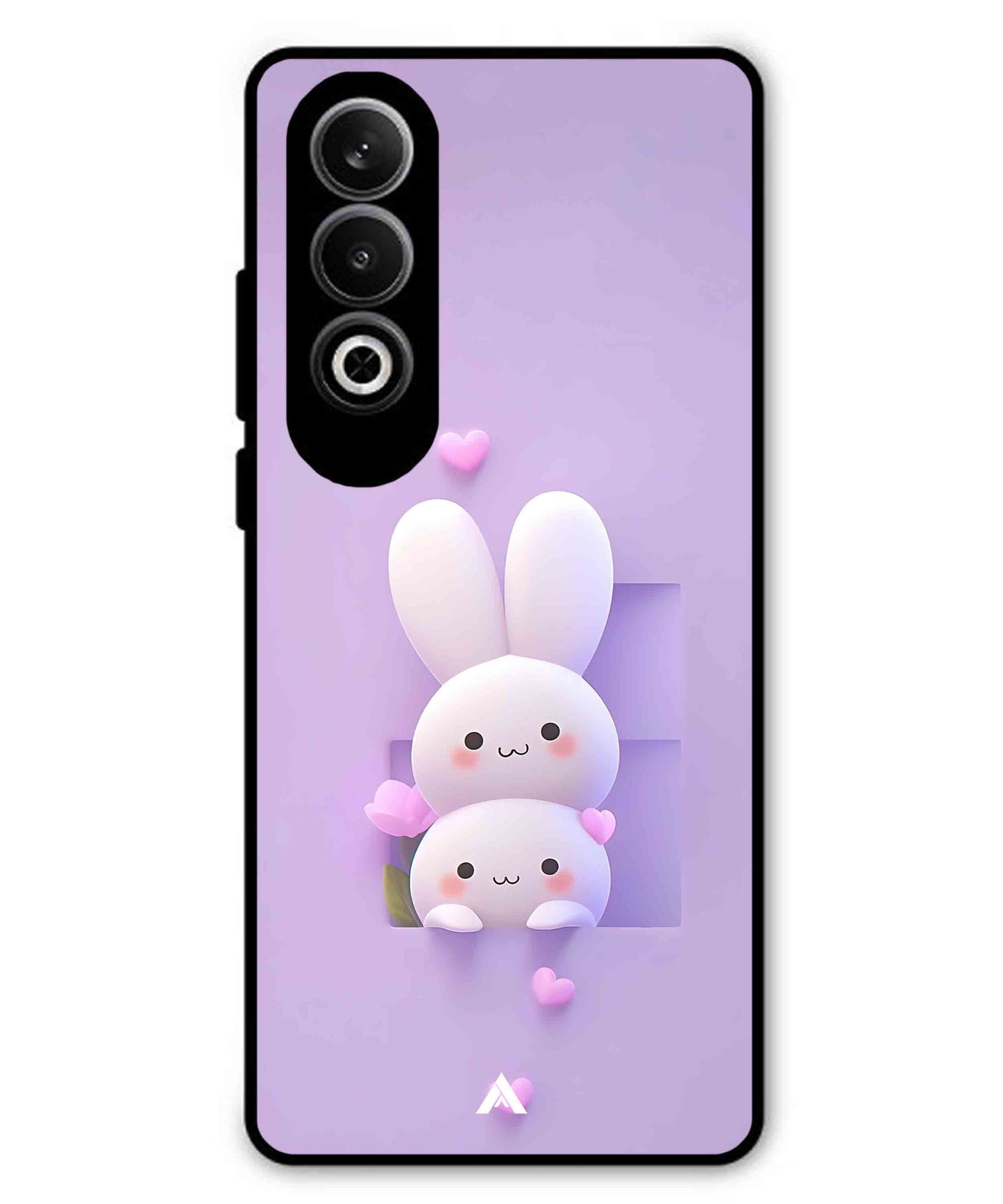 Purple Bunnies Metal Back Cover Phone Case for Oneplus Nord CE 4
