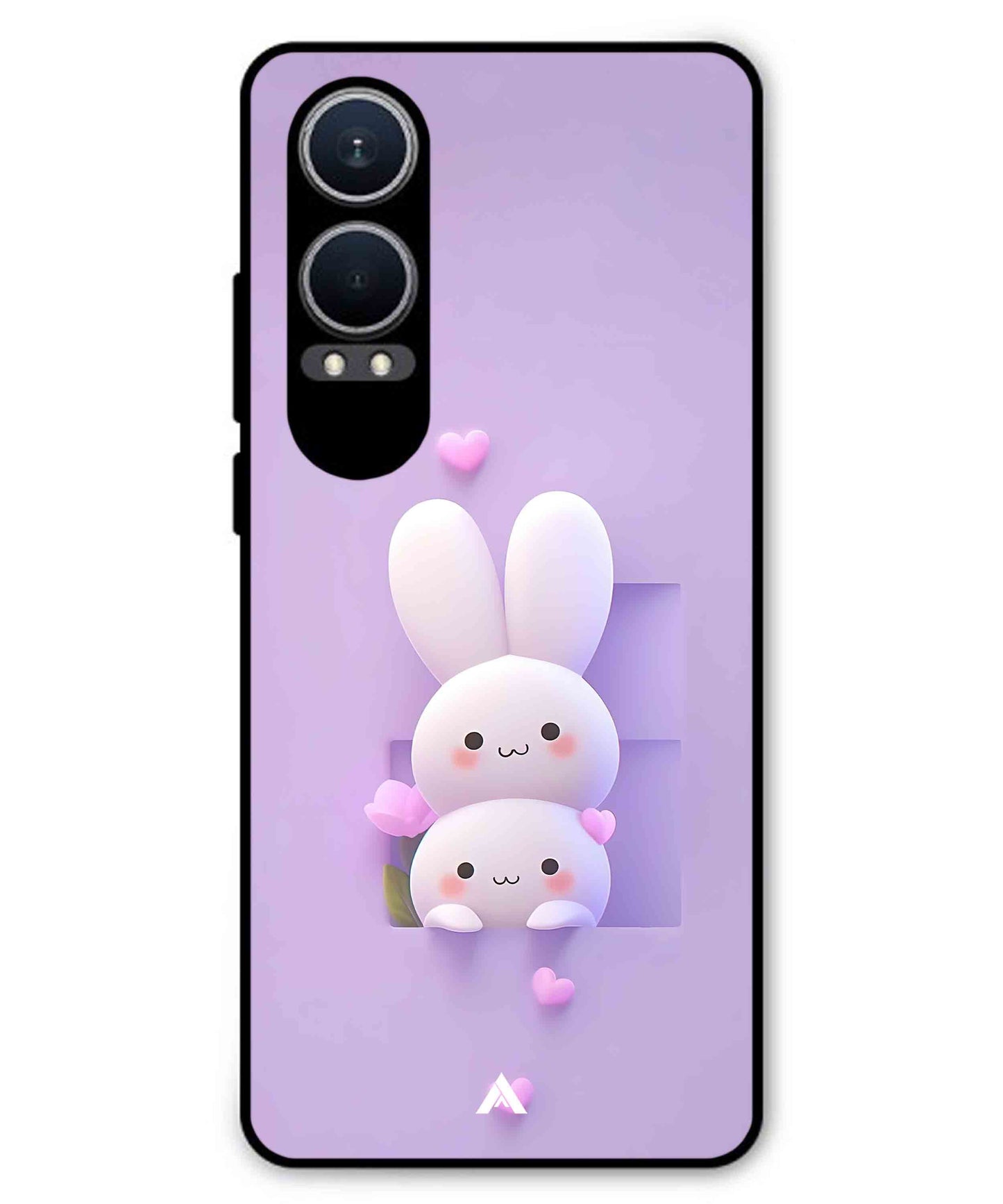 Purple Bunnies Metal Back Cover Phone Case for Oneplus Nord CE 4 Lite