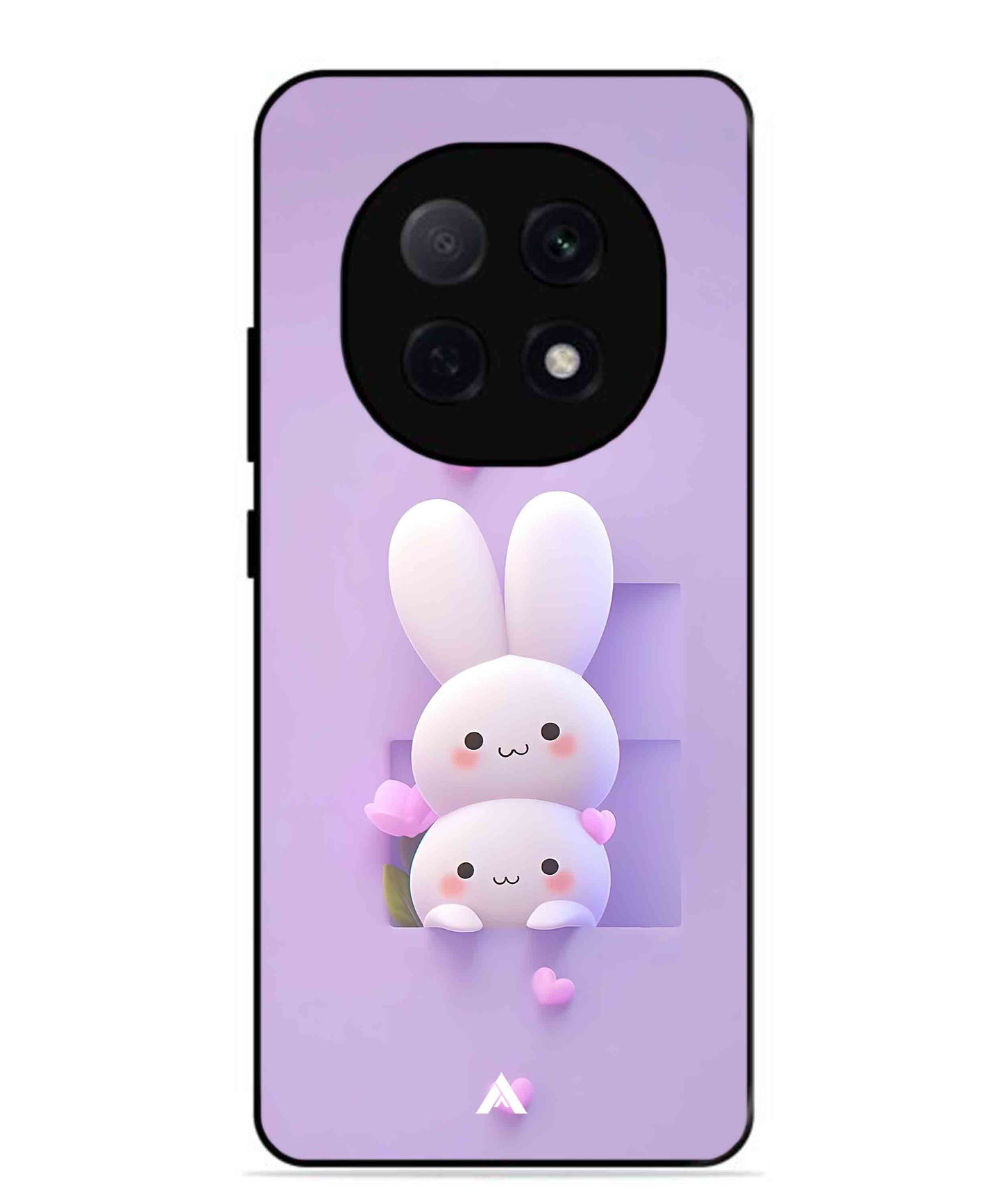 Purple Bunnies Metal Back Cover Phone Case for Oppo F29 Pro