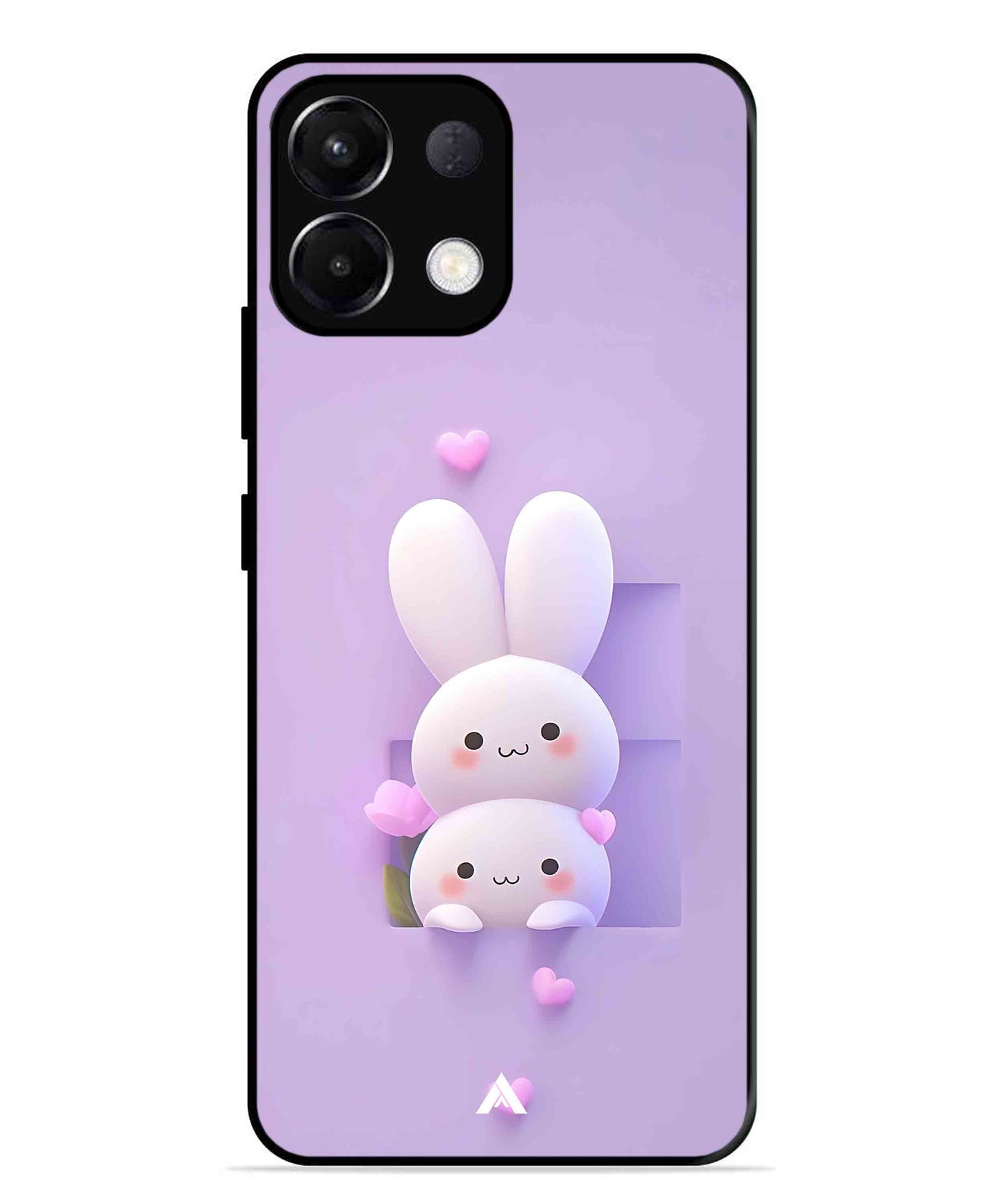 Purple Bunnies Metal Back Cover Phone Case for Oppo K13