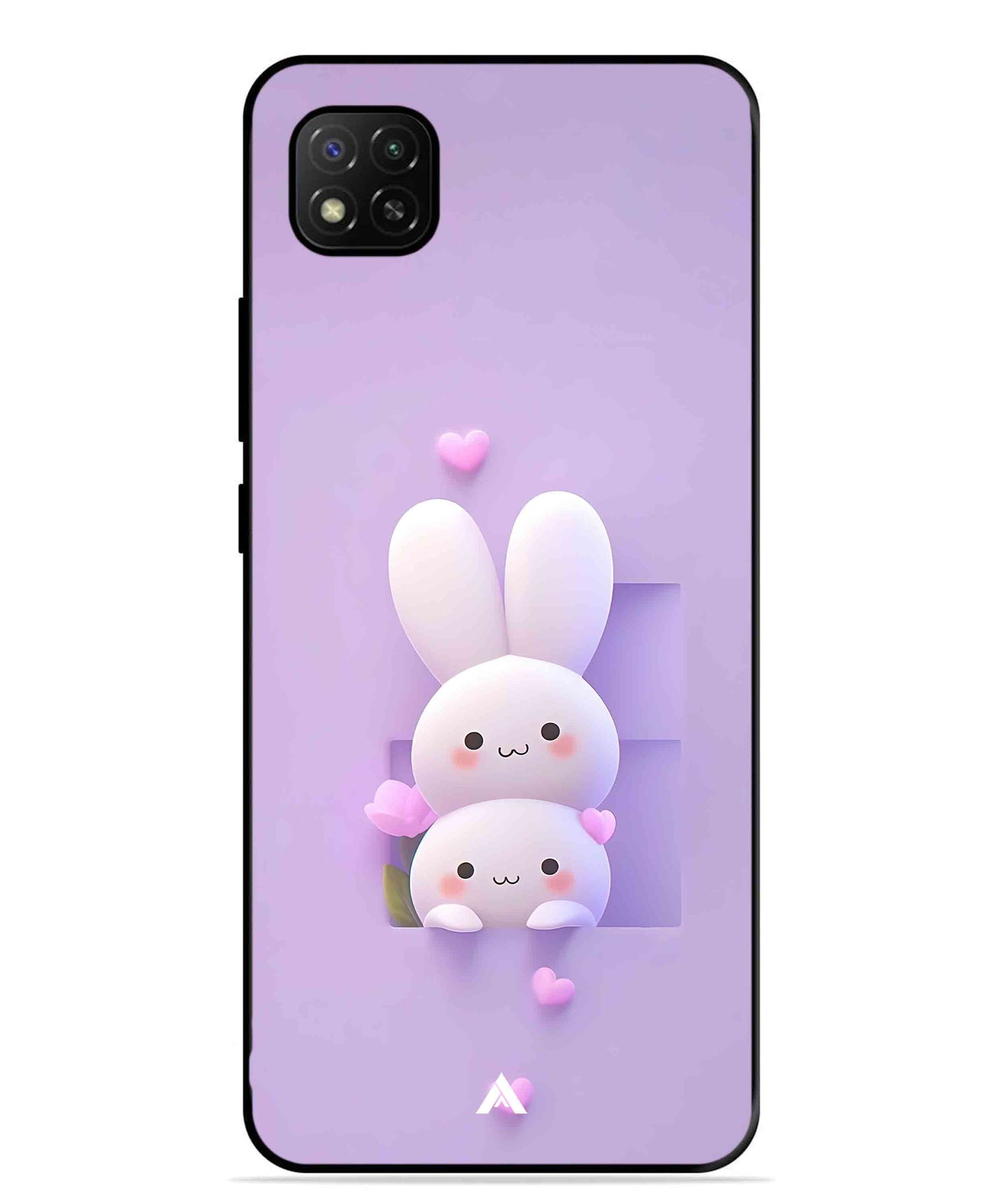 Purple Bunnies Metal Back Cover Phone Case for Poco C31