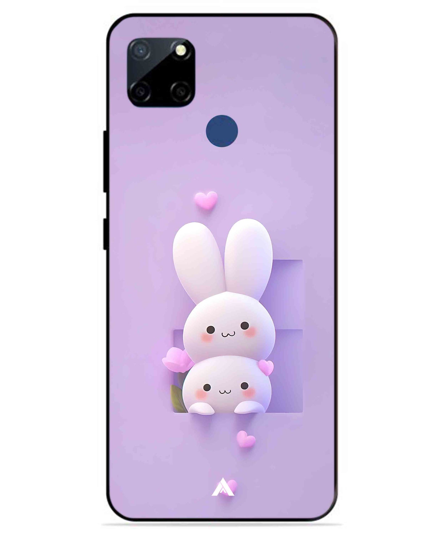 Purple Bunnies Metal Back Cover Phone Case for Realme C23