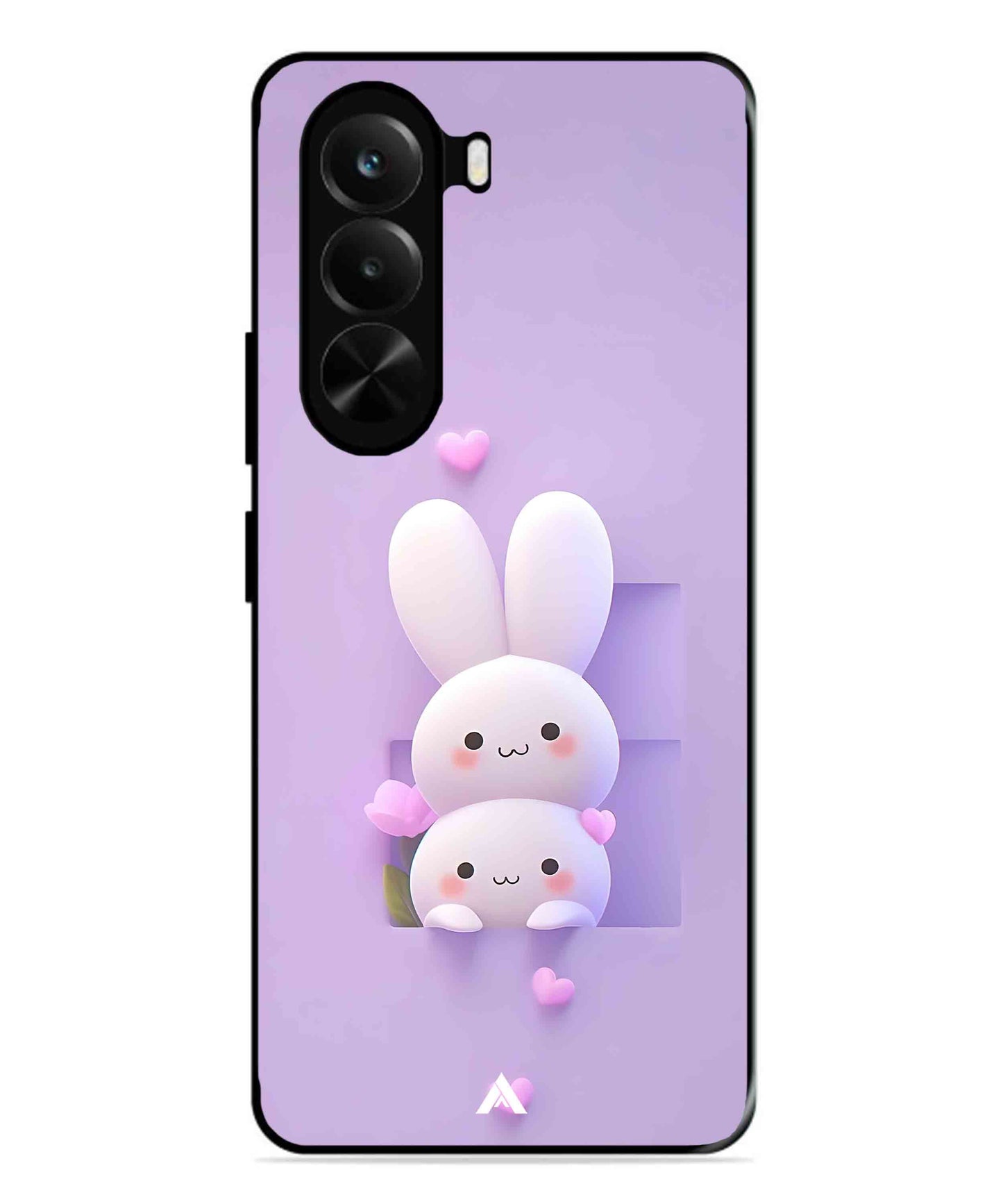 Purple Bunnies Metal Back Cover Phone Case for Realme P4X