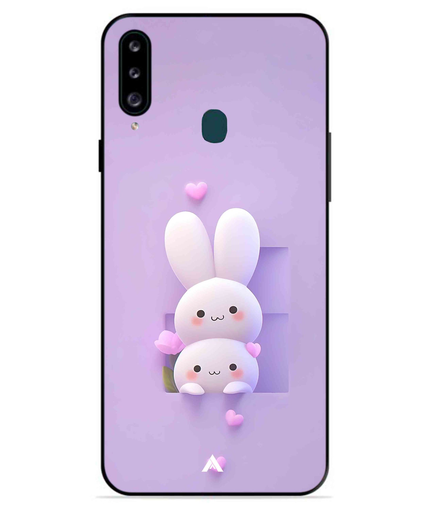 Purple Bunnies Metal Back Cover Phone Case for Samsung Galaxy A70