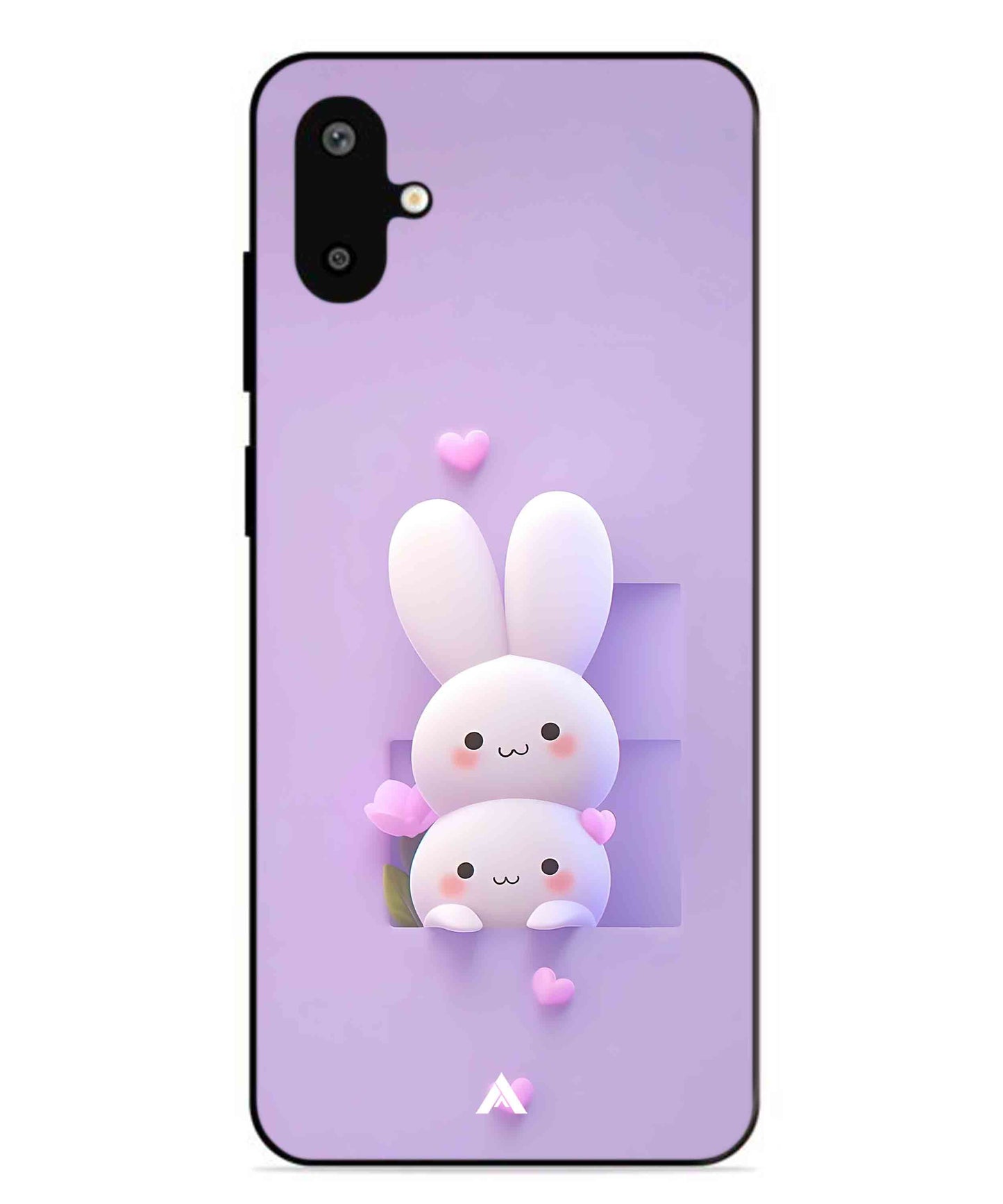 Purple Bunnies Metal Back Cover Phone Case for Samsung Galaxy F06