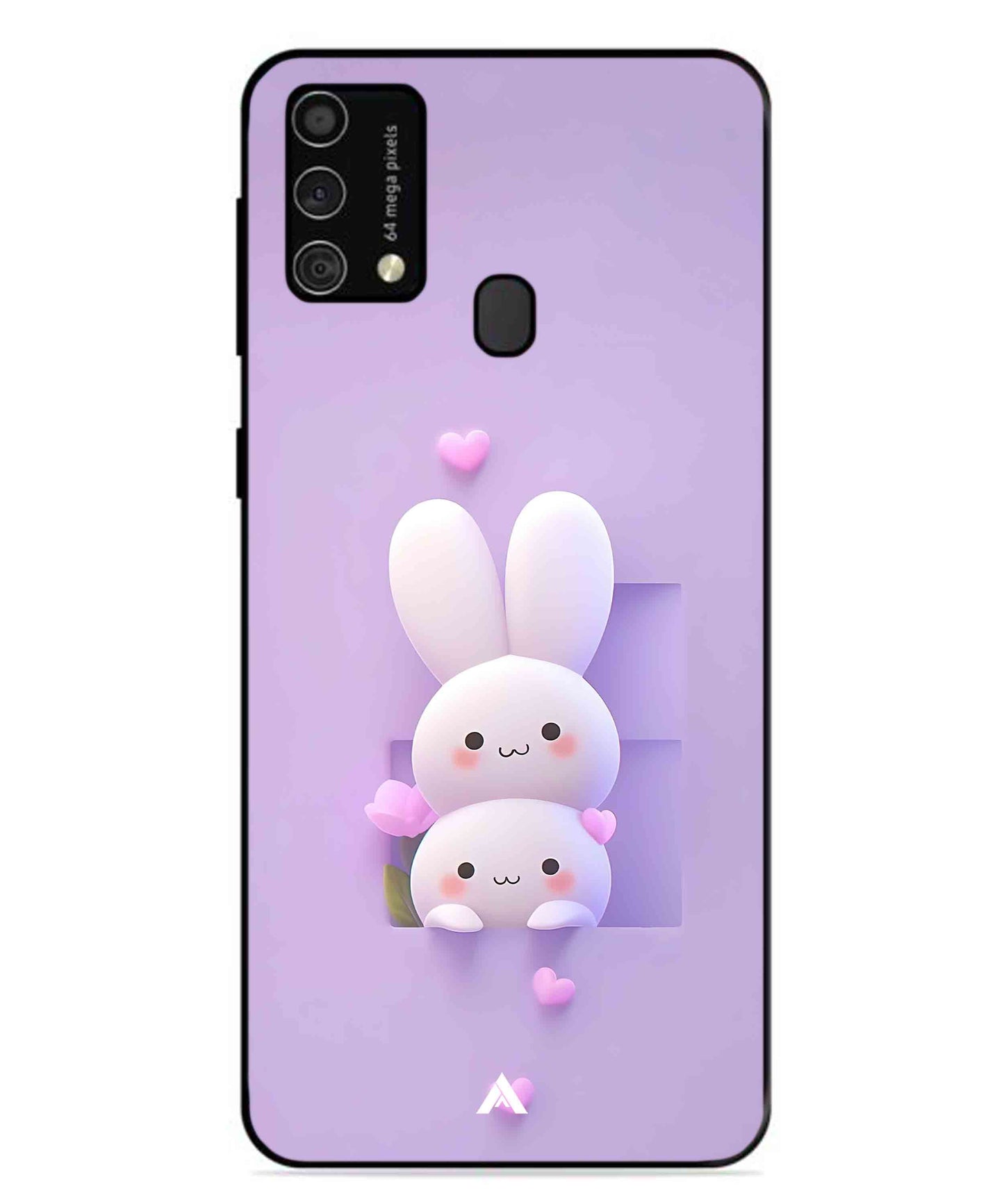 Purple Bunnies Metal Back Cover Phone Case for Samsung Galaxy F41