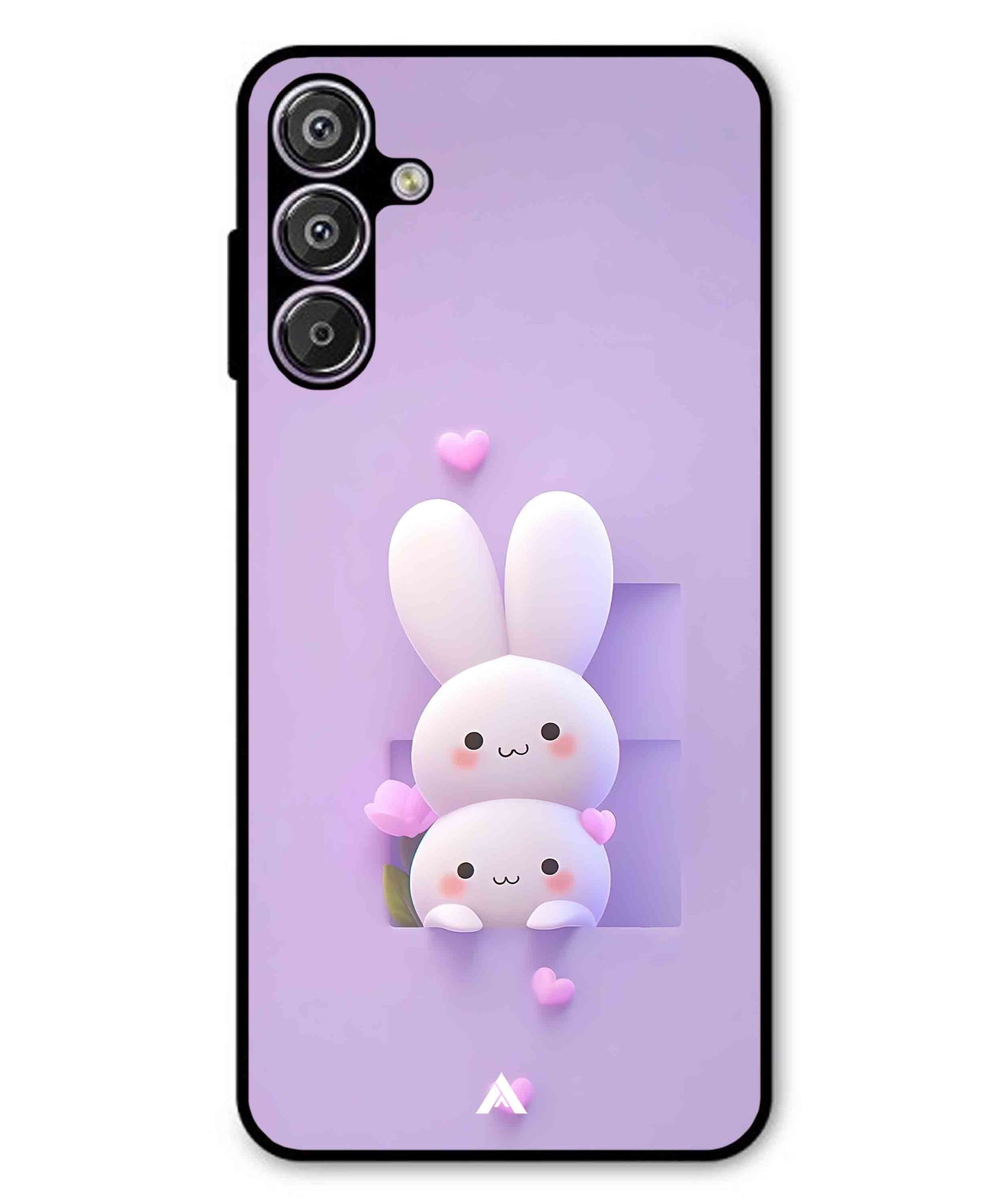 Purple Bunnies Metal Back Cover Phone Case for Samsung Galaxy M15
