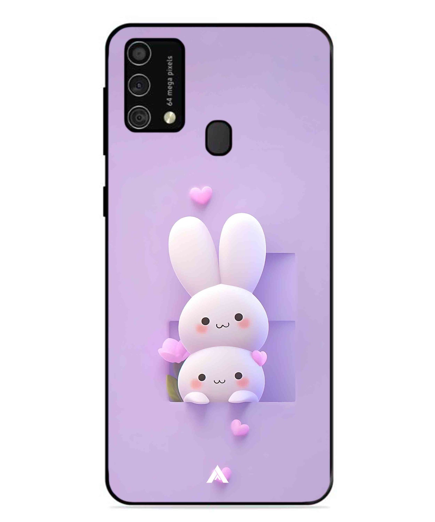 Purple Bunnies Metal Back Cover Phone Case for Samsung Galaxy M31