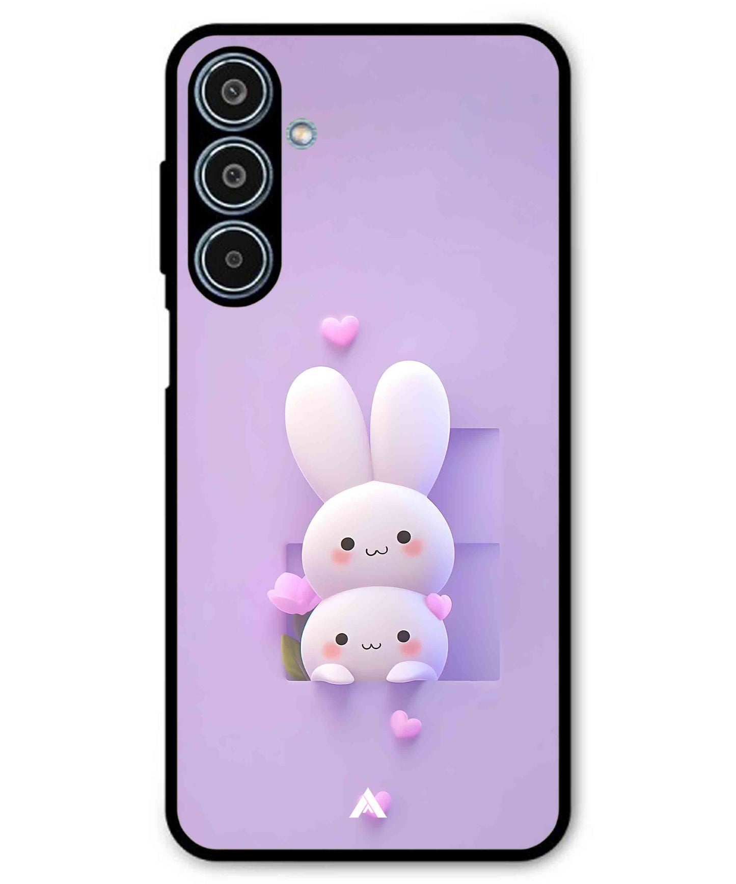 Purple Bunnies Metal Back Cover Phone Case for Samsung Galaxy M35
