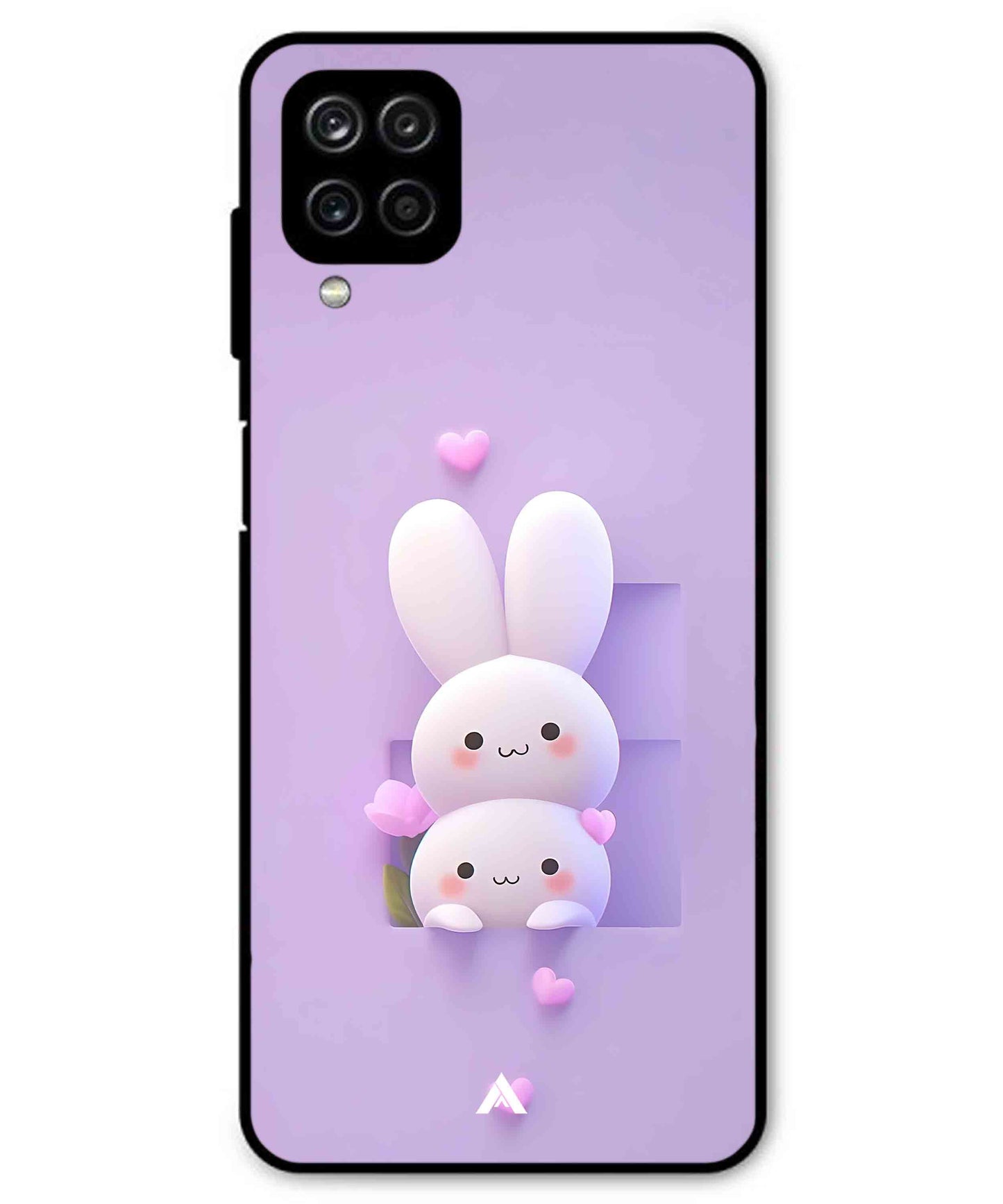 Purple Bunnies Metal Back Cover Phone Case for Samsung Galaxy M42